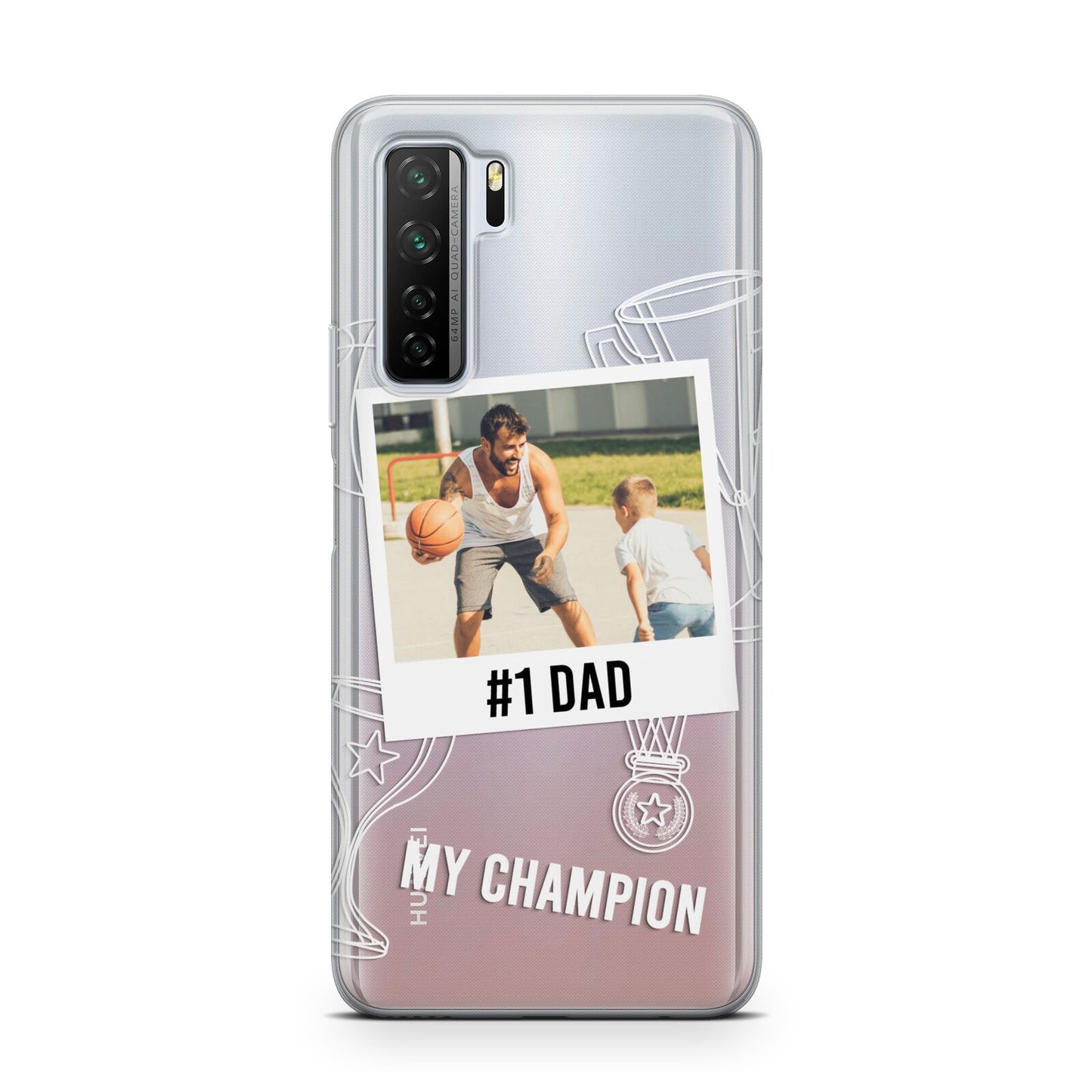 Personalised Number 1 Dad Huawei P40 Lite 5G Phone Case