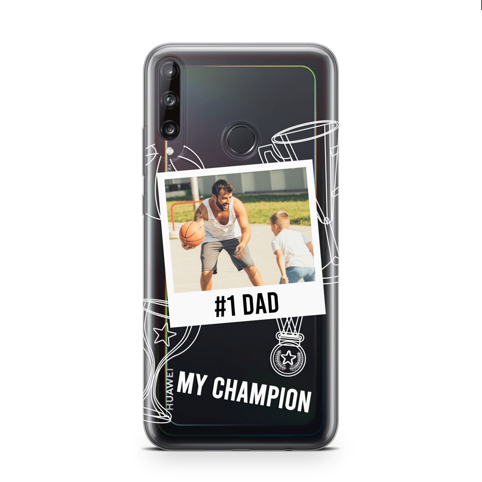 Personalised Number 1 Dad Huawei P40 Lite E Phone Case