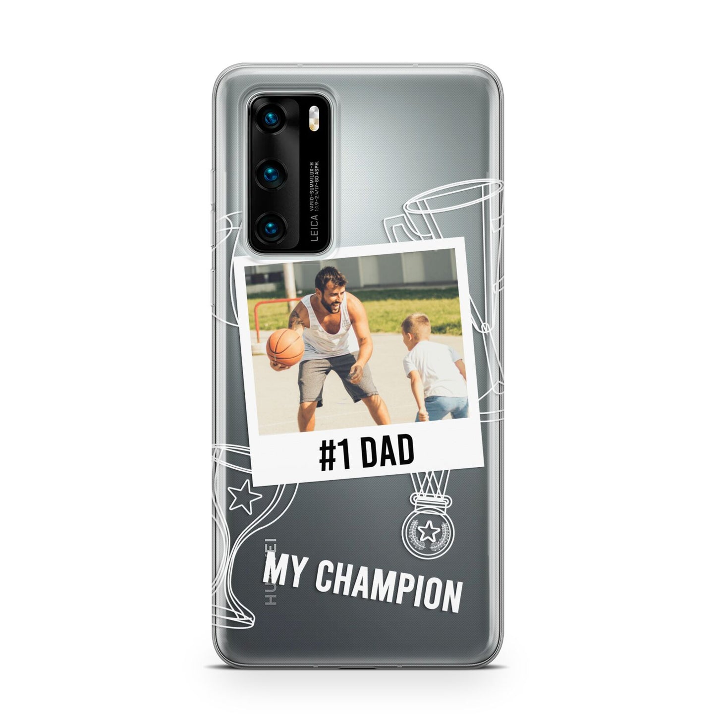 Personalised Number 1 Dad Huawei P40 Phone Case