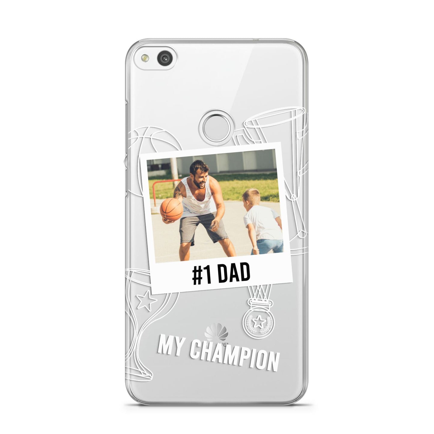 Personalised Number 1 Dad Huawei P8 Lite Case