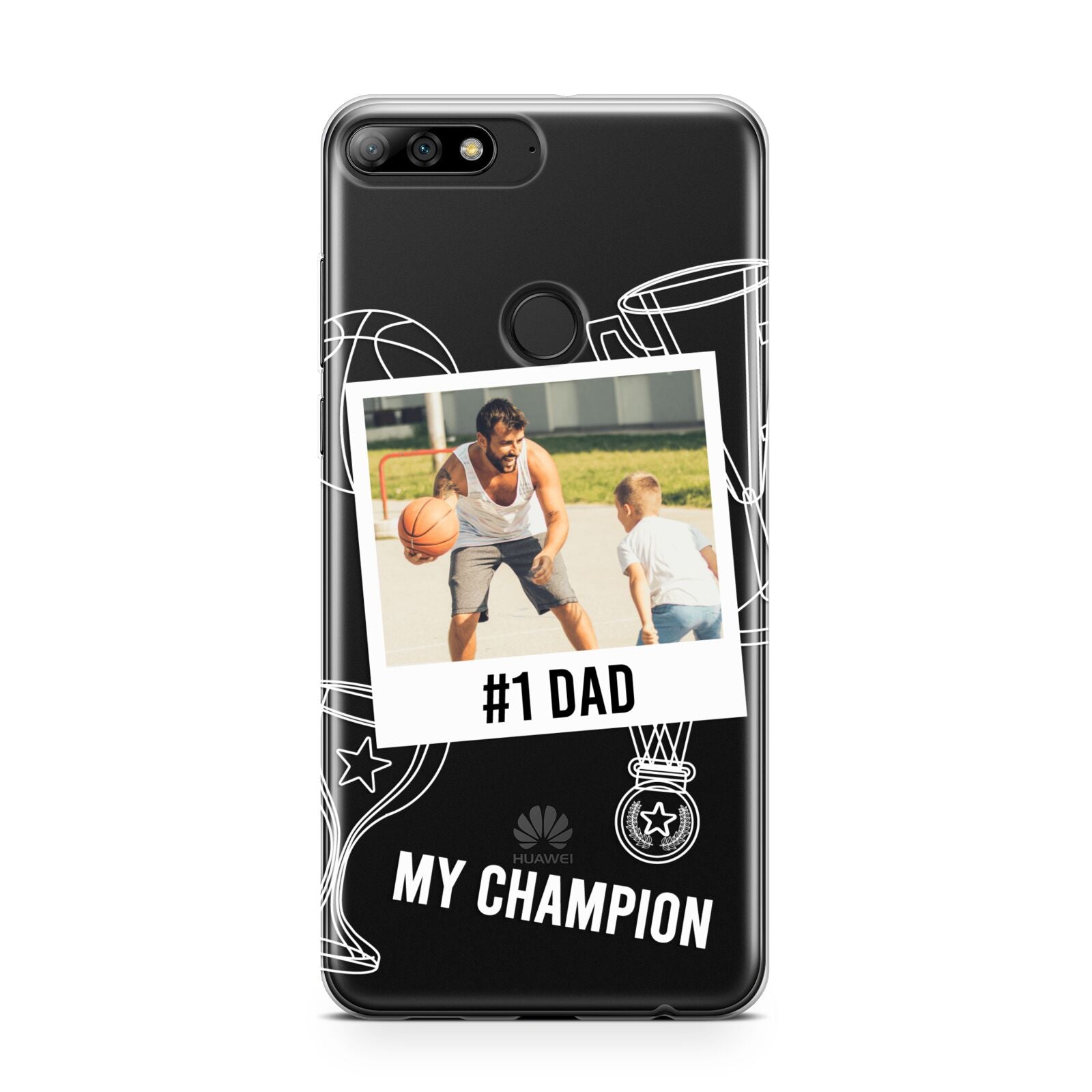 Personalised Number 1 Dad Huawei Y7 2018