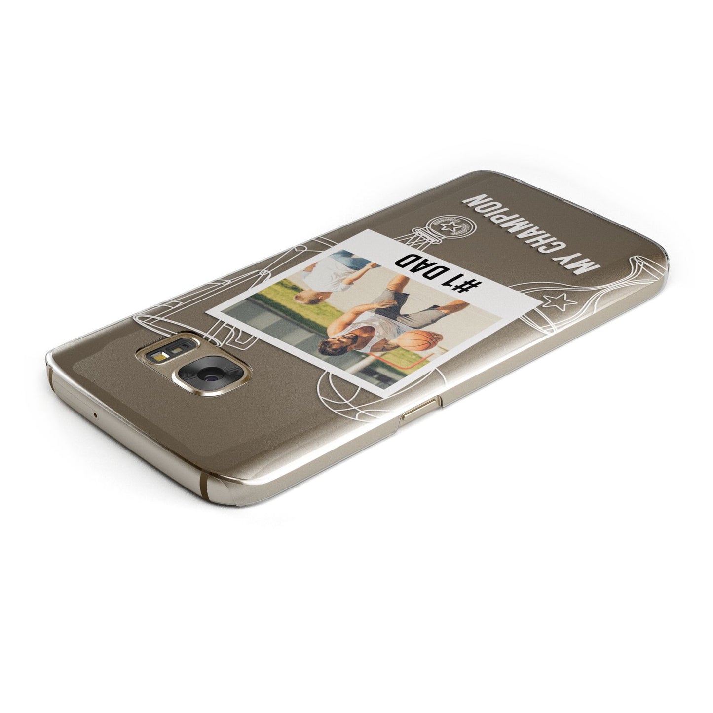 Personalised Number 1 Dad Samsung Galaxy Case Top Cutout