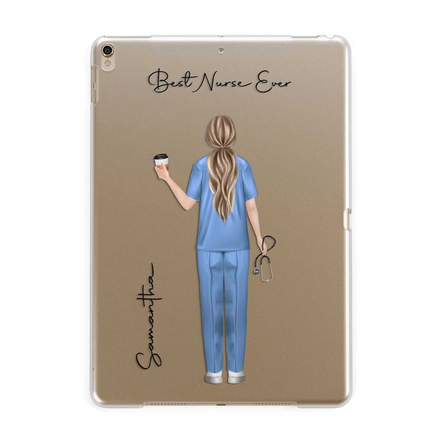 Personalised Nurse Apple iPad Gold Case