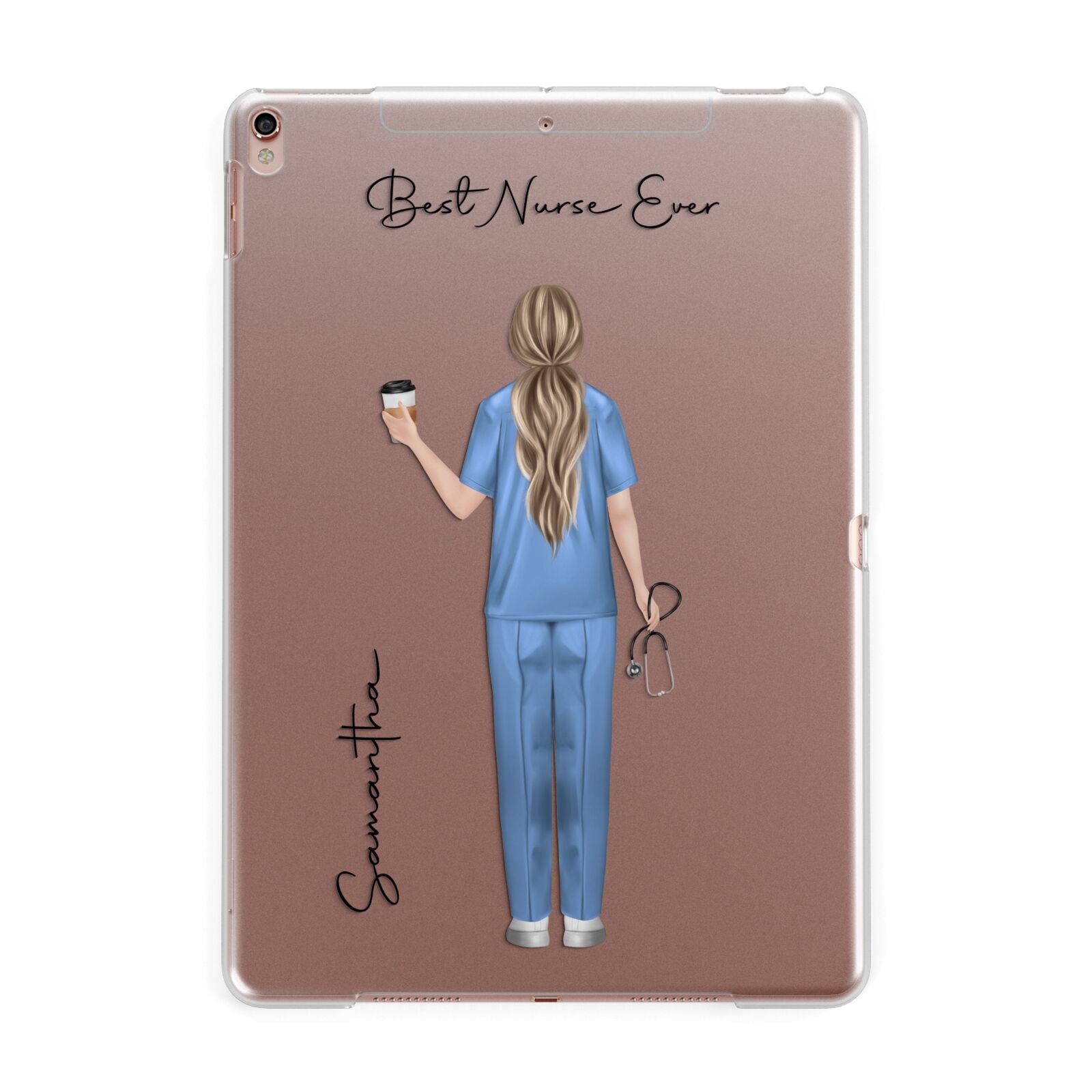 Personalised Nurse Apple iPad Rose Gold Case