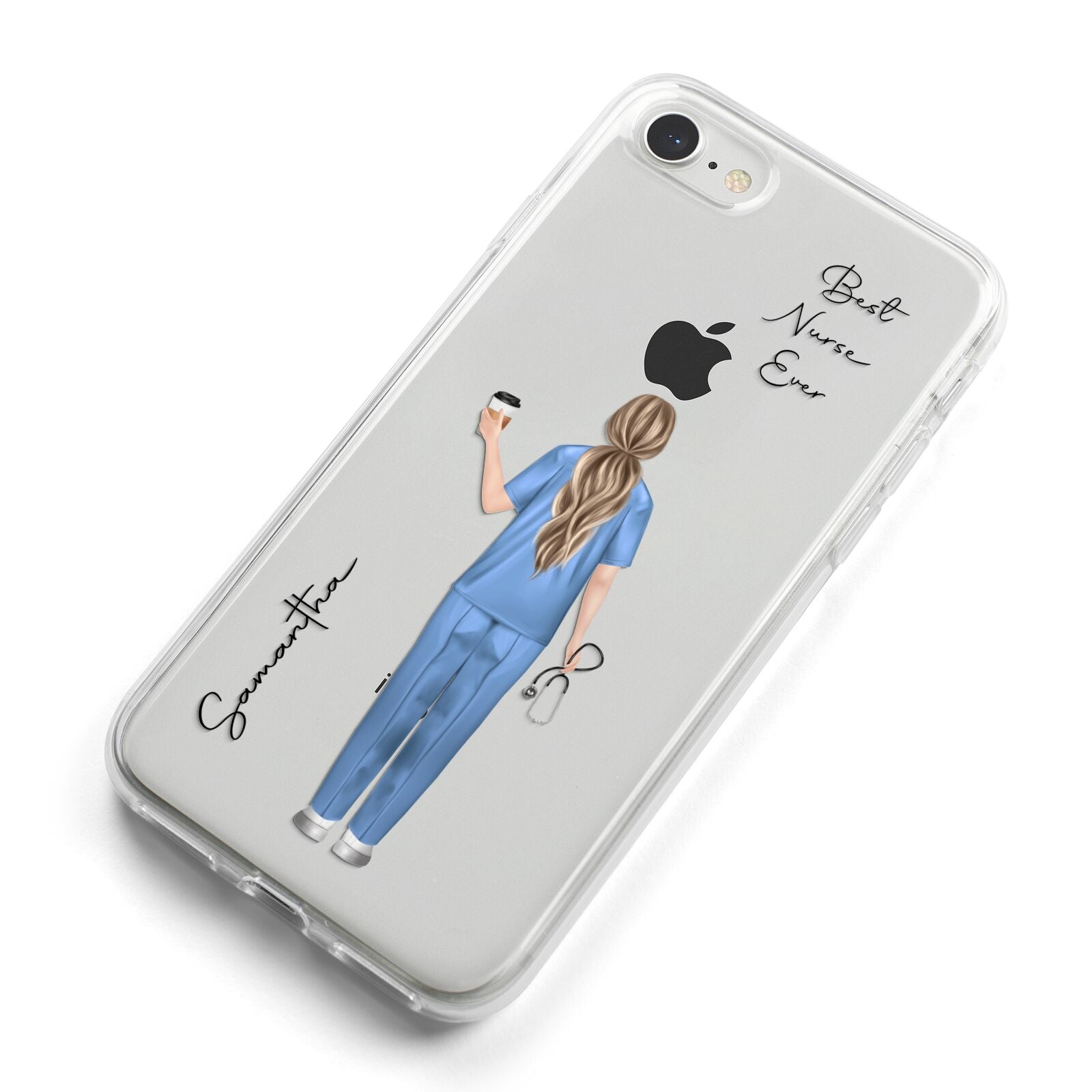 Personalised Nurse iPhone 8 Bumper Case on Silver iPhone Alternative Image