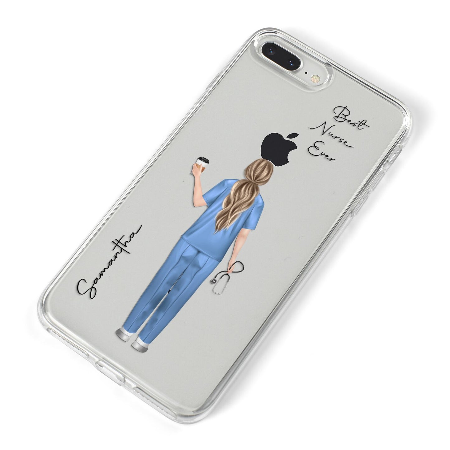 Personalised Nurse iPhone 8 Plus Bumper Case on Silver iPhone Alternative Image