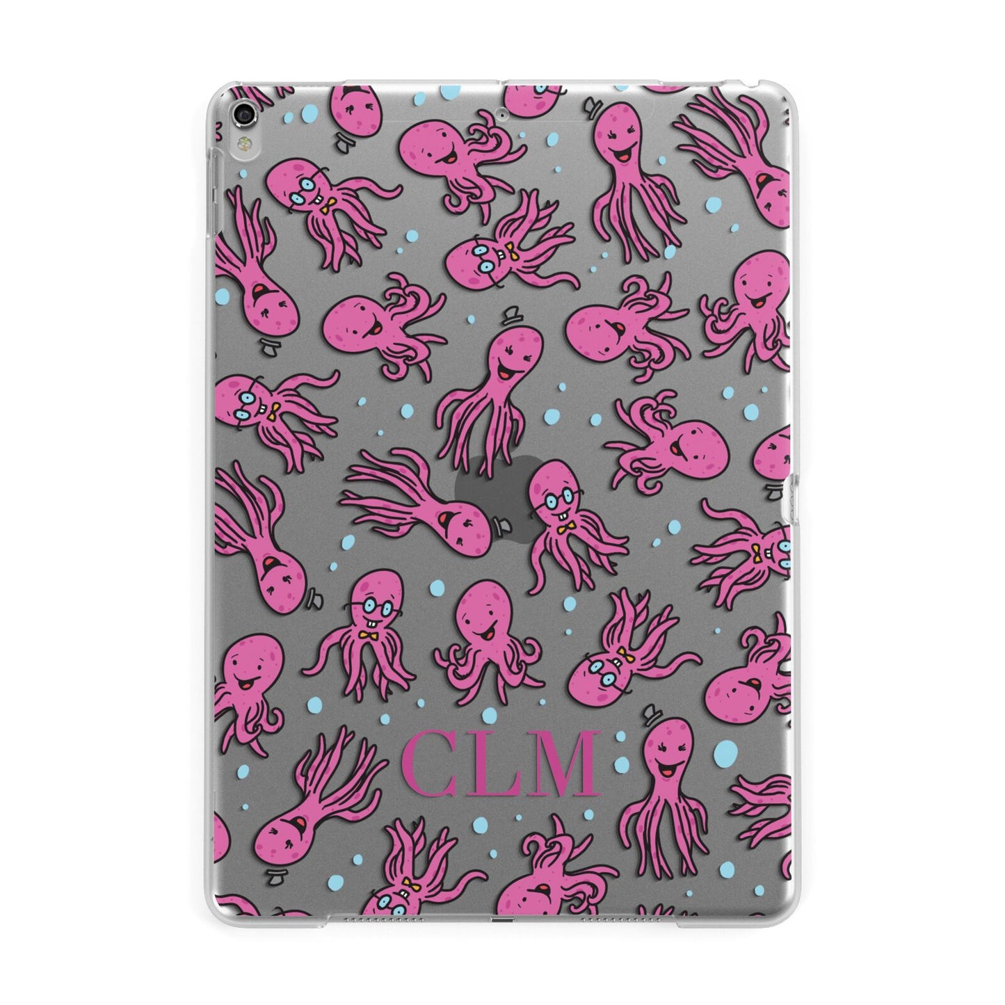 Personalised Octopus Initials Apple iPad Silver Case