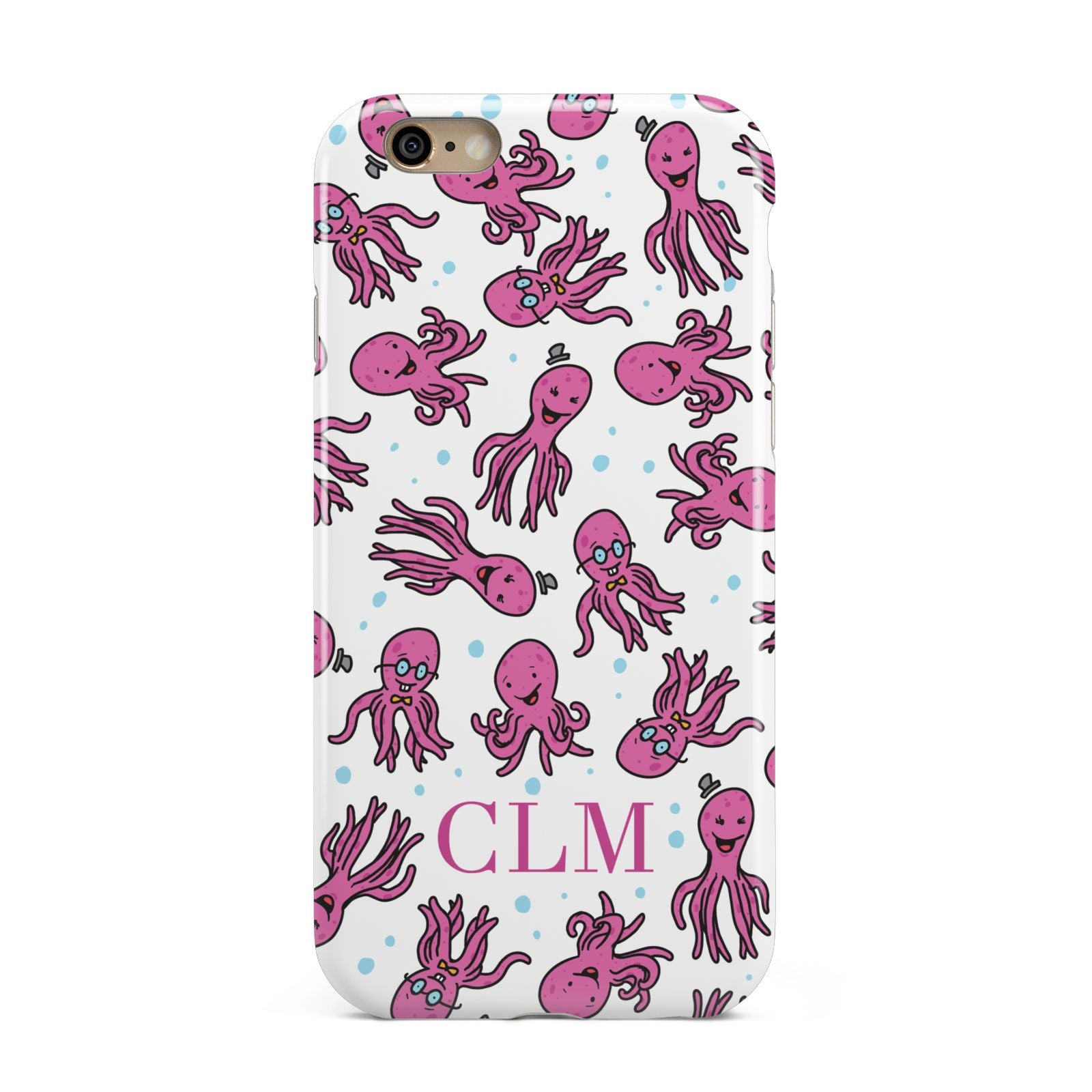 Personalised Octopus Initials Apple iPhone 6 3D Tough Case