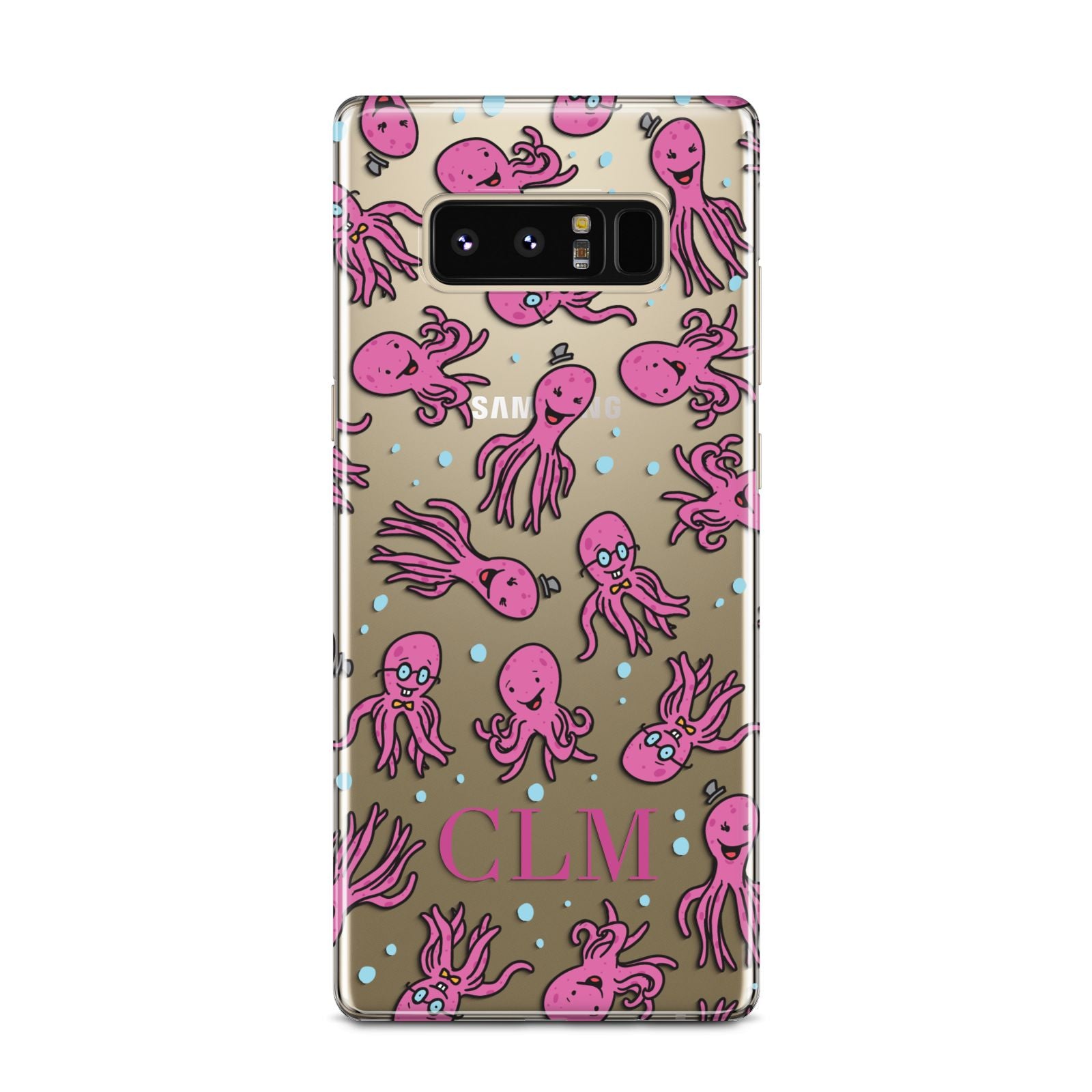 Personalised Octopus Initials Samsung Galaxy Note 8 Case