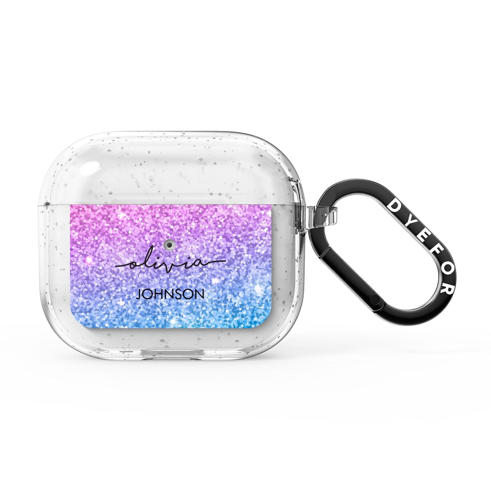 Personalised Ombre Glitter with Names AirPods Glitter Case 3rd Gen