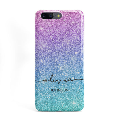 Personalised Ombre Glitter with Names OnePlus Case