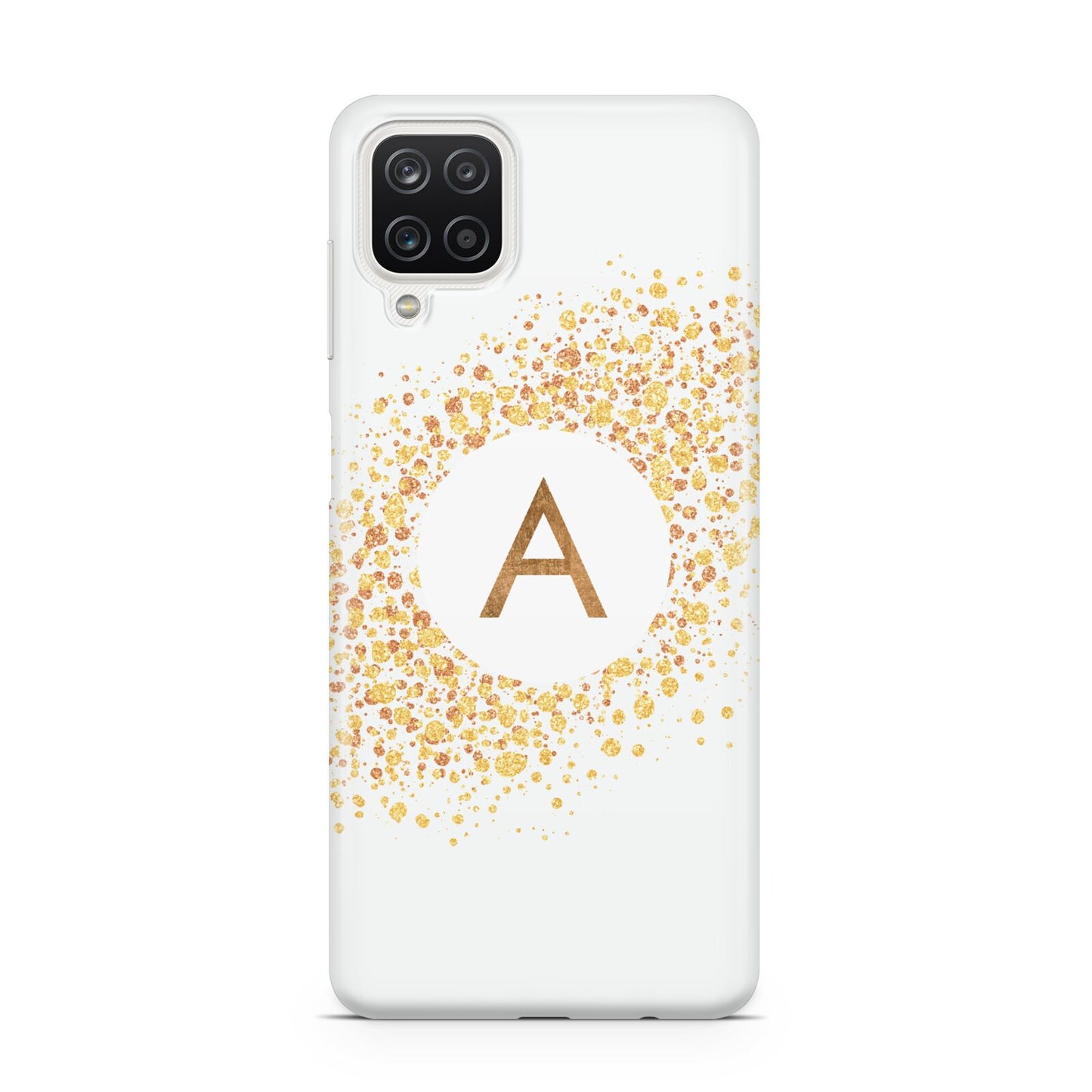 Personalised One Initial Gold Flakes Samsung A12 Case