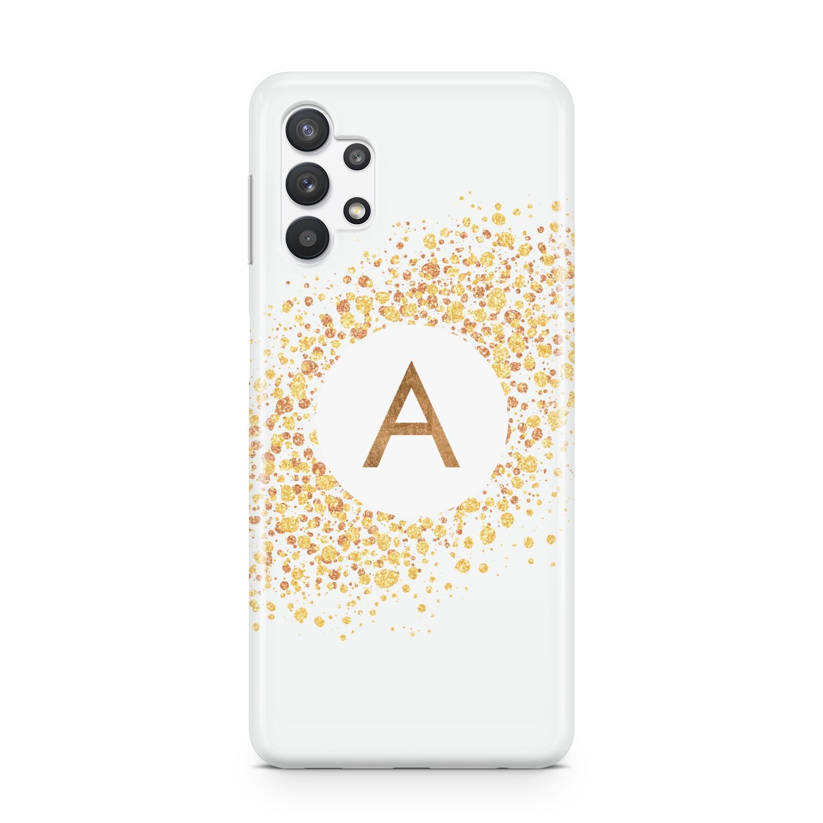 Personalised One Initial Gold Flakes Samsung A32 5G Case