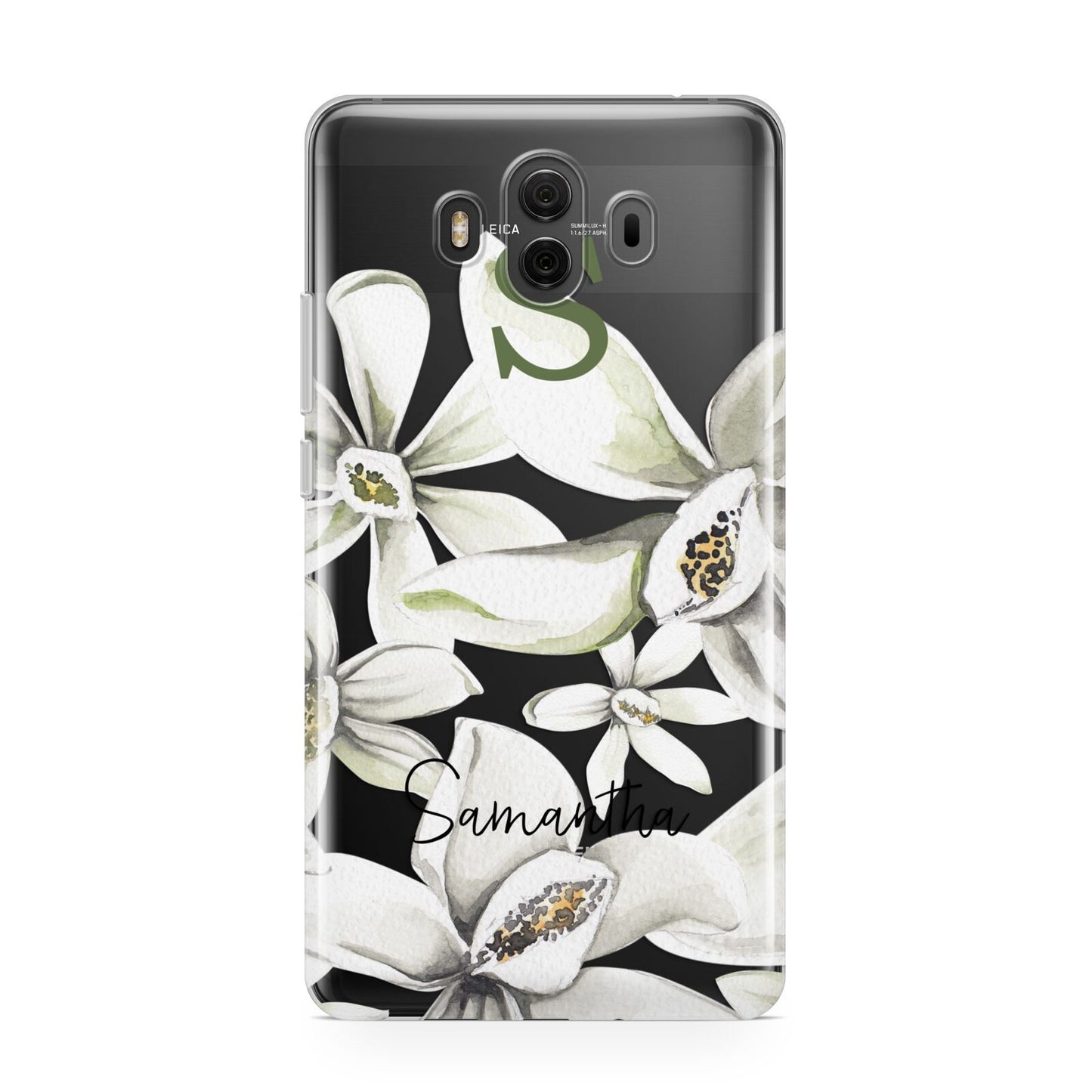 Personalised Orange Blossom Huawei Mate 10 Protective Phone Case