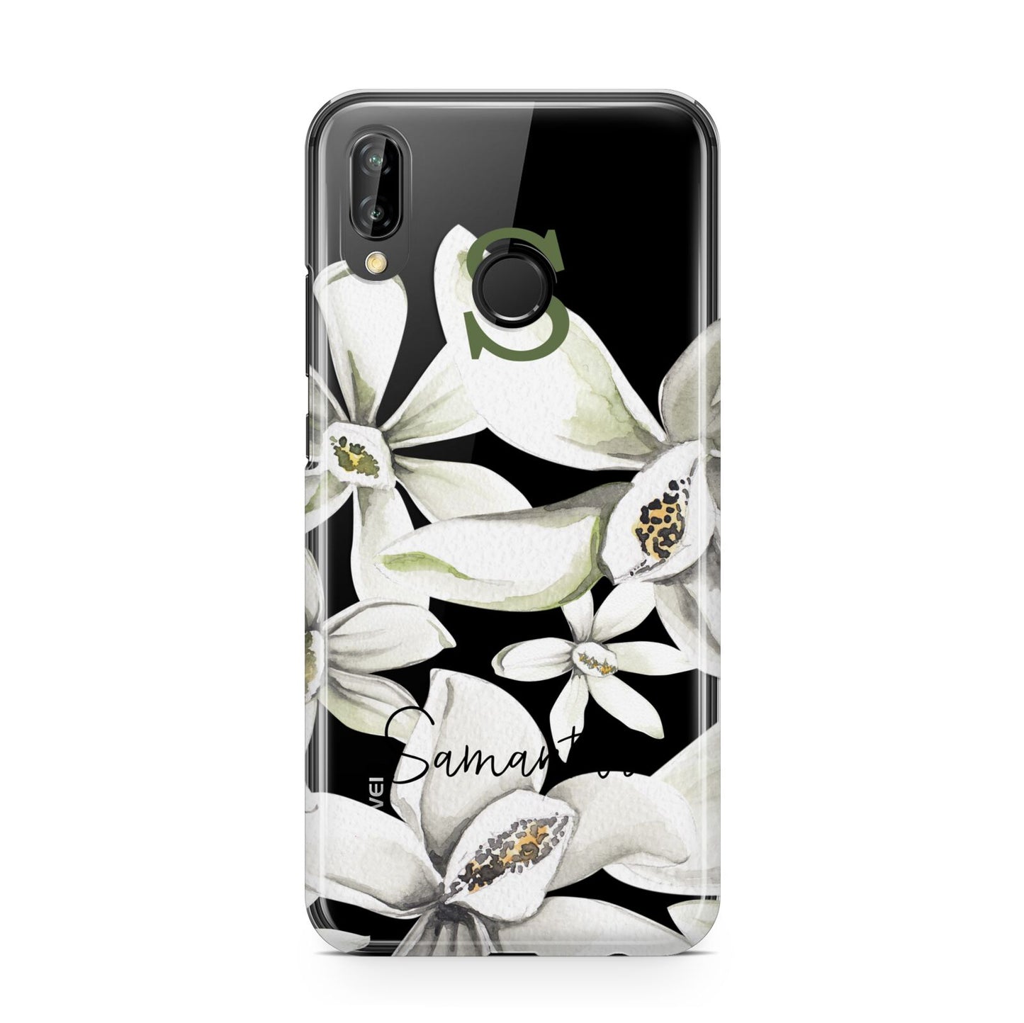 Personalised Orange Blossom Huawei P20 Lite Phone Case