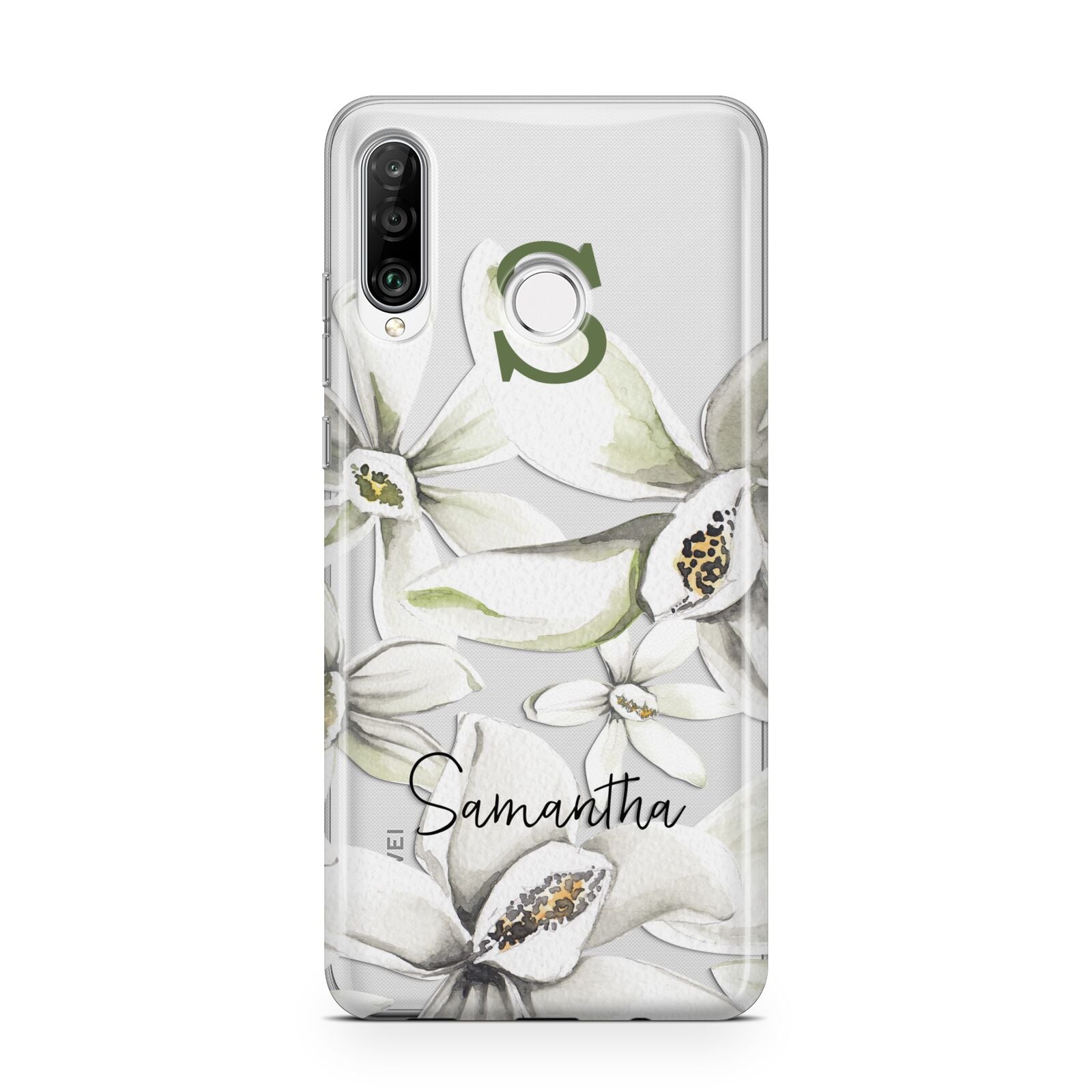 Personalised Orange Blossom Huawei P30 Lite Phone Case