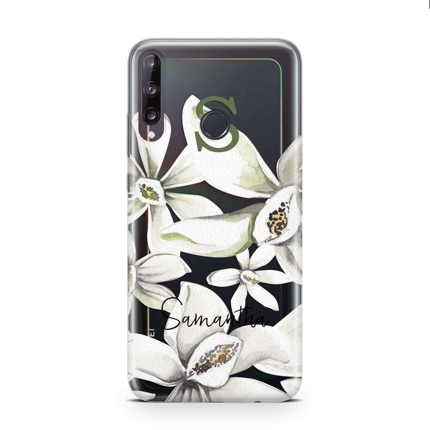 Personalised Orange Blossom Huawei P40 Lite E Phone Case