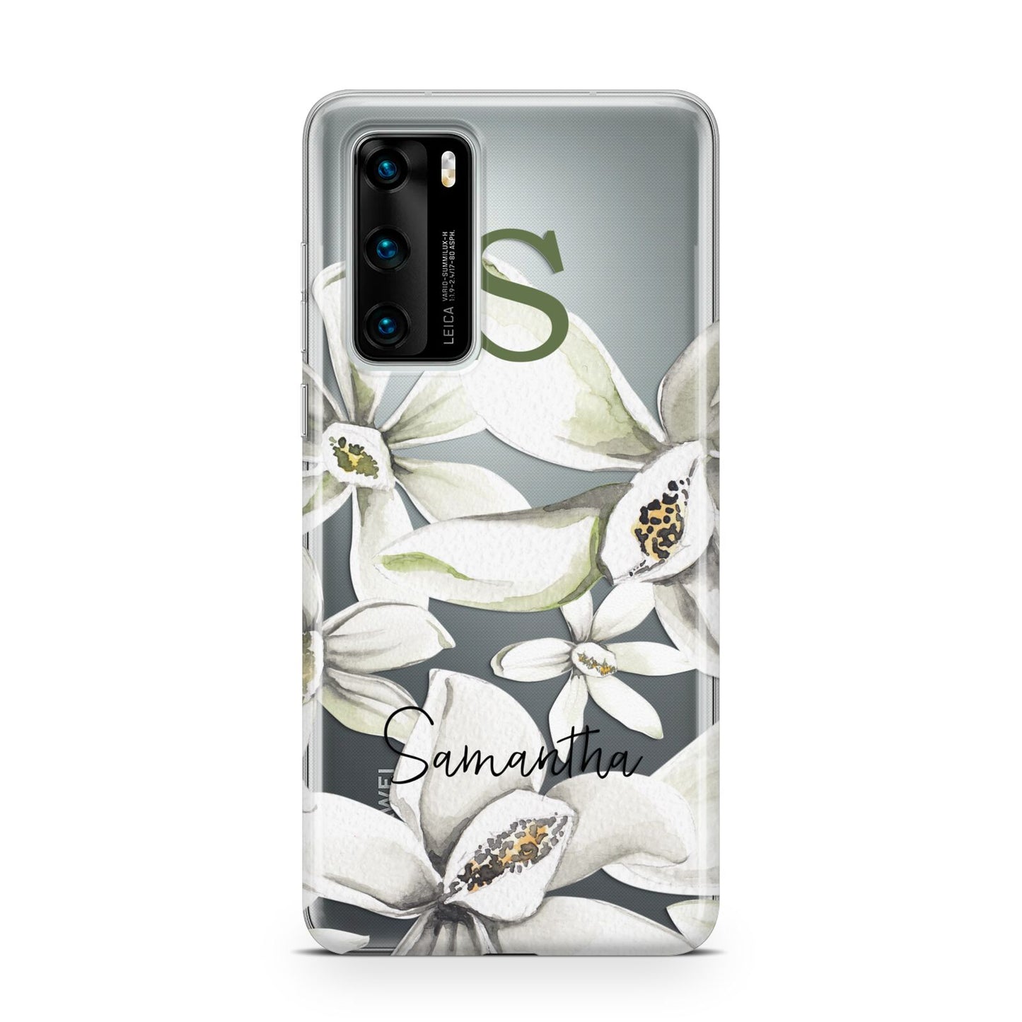 Personalised Orange Blossom Huawei P40 Phone Case