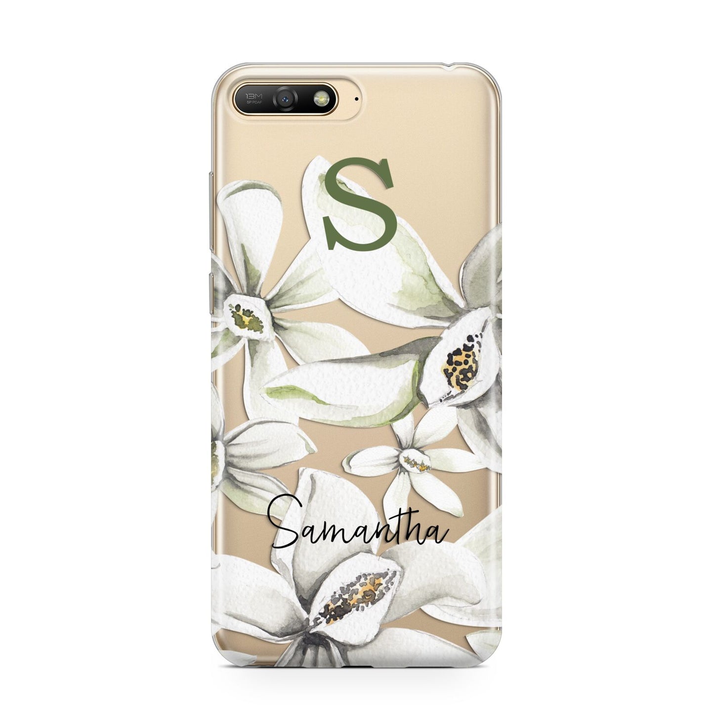 Personalised Orange Blossom Huawei Y6 2018