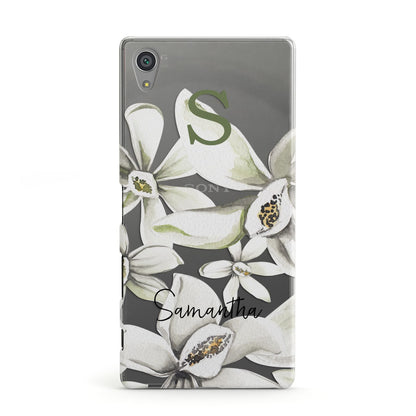 Personalised Orange Blossom Sony Xperia Case