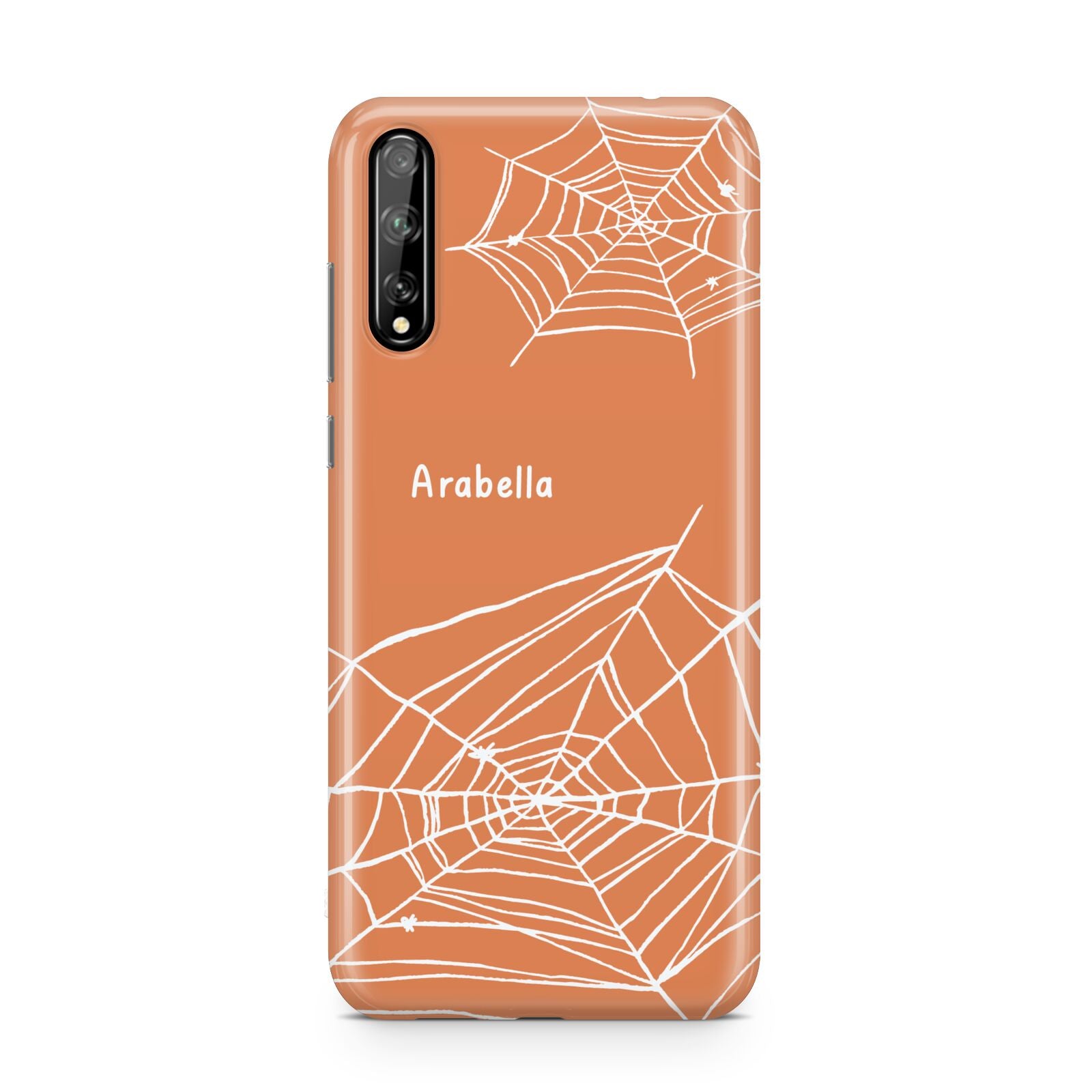 Personalised Orange Cobweb Huawei Enjoy 10s Phone Case