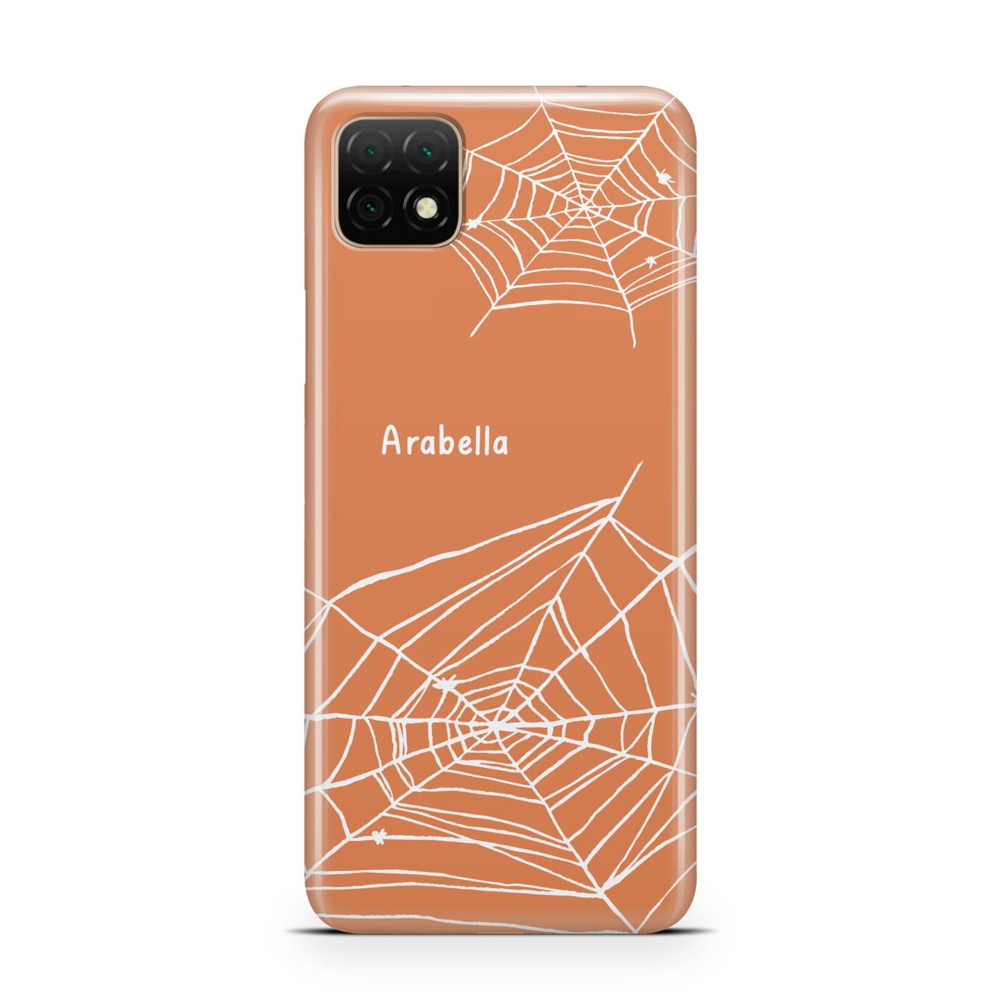 Personalised Orange Cobweb Huawei Enjoy 20 Phone Case