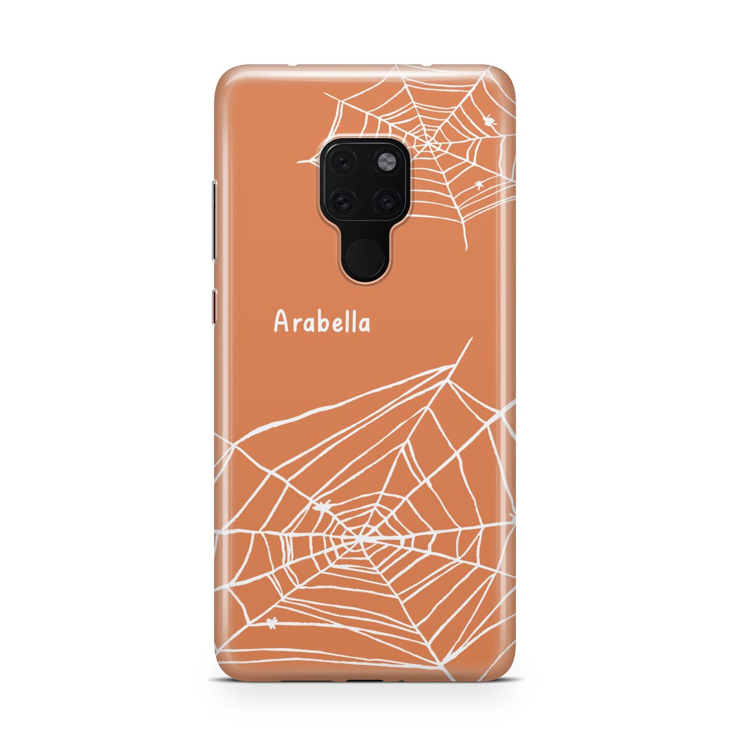 Personalised Orange Cobweb Huawei Mate 20 Phone Case