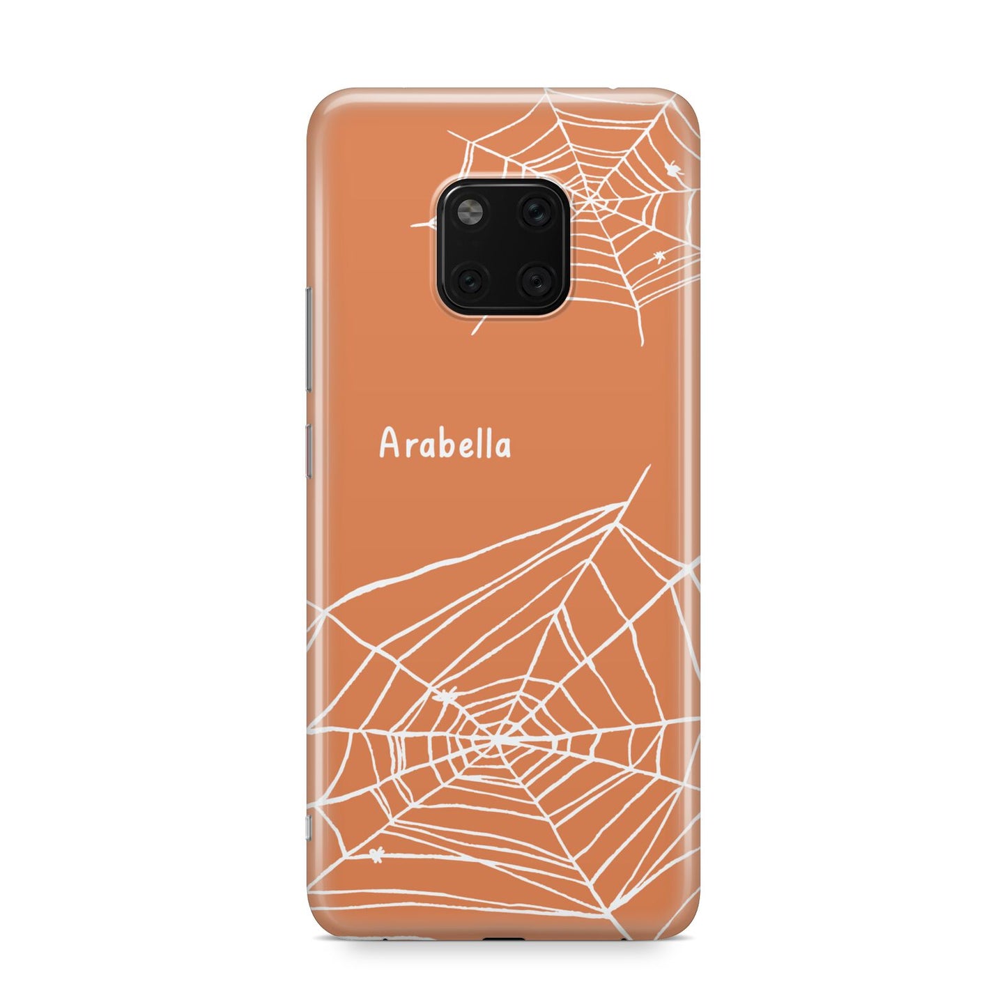 Personalised Orange Cobweb Huawei Mate 20 Pro Phone Case