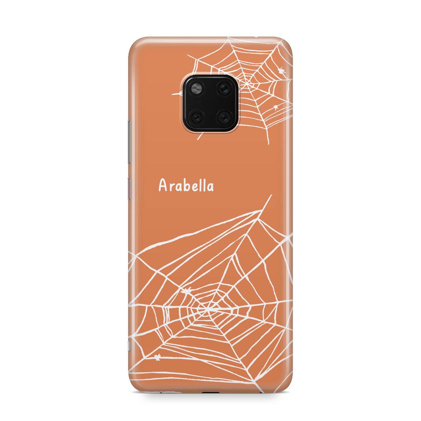 Personalised Orange Cobweb Huawei Mate 20 Pro Phone Case