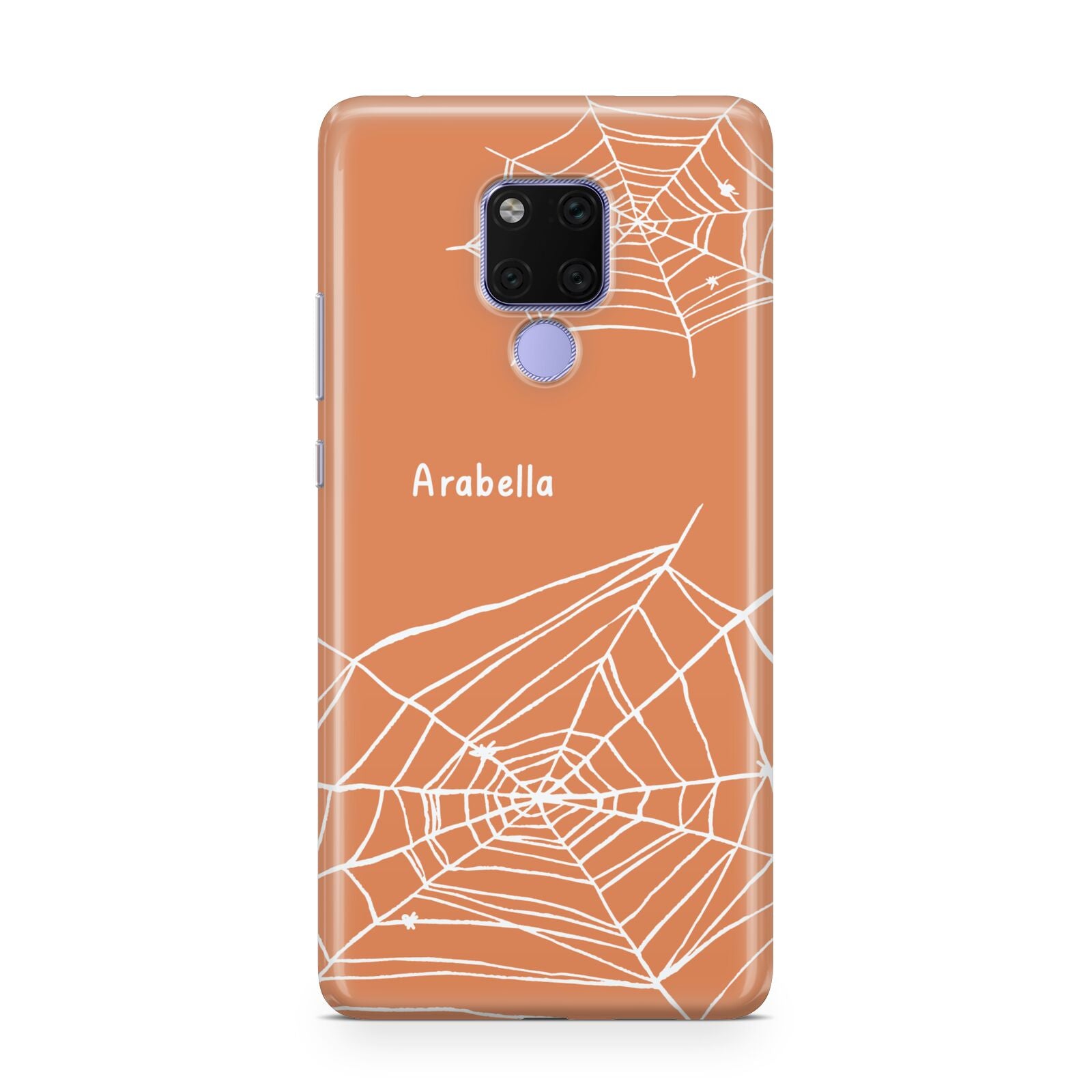 Personalised Orange Cobweb Huawei Mate 20X Phone Case