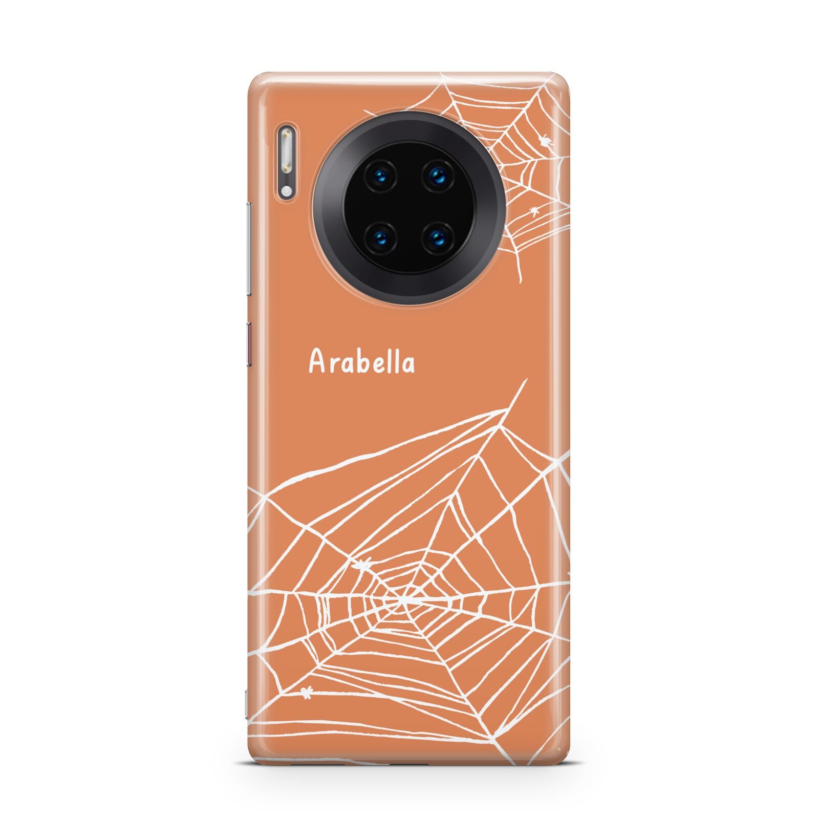 Personalised Orange Cobweb Huawei Mate 30 Pro Phone Case