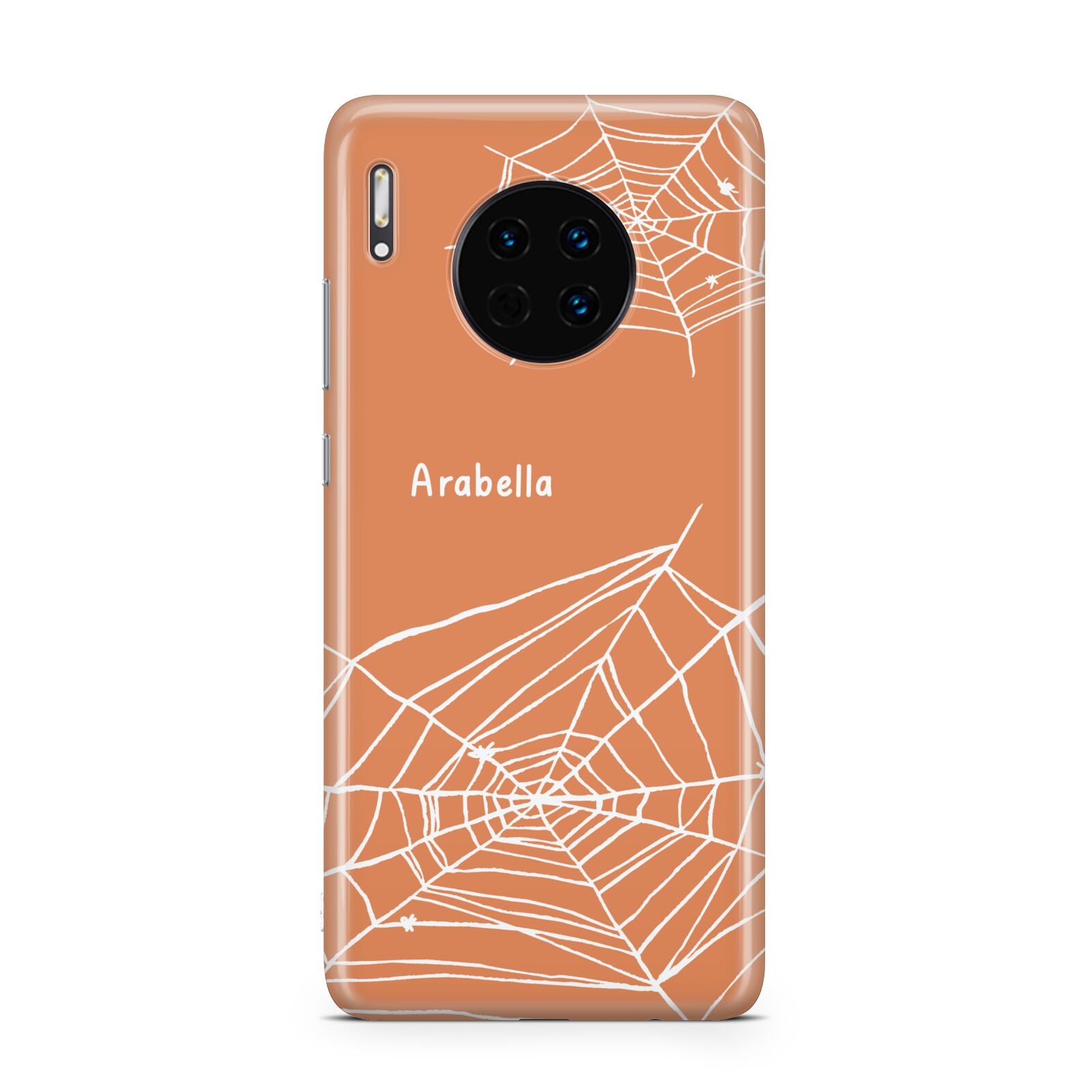 Personalised Orange Cobweb Huawei Mate 30