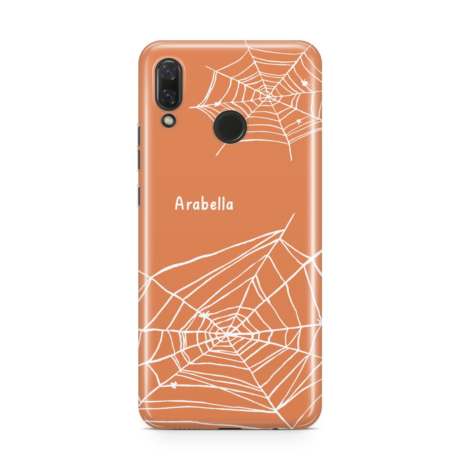 Personalised Orange Cobweb Huawei Nova 3 Phone Case