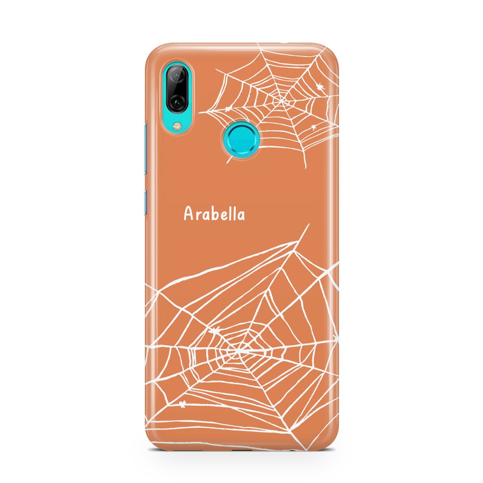 Personalised Orange Cobweb Huawei P Smart 2019 Case