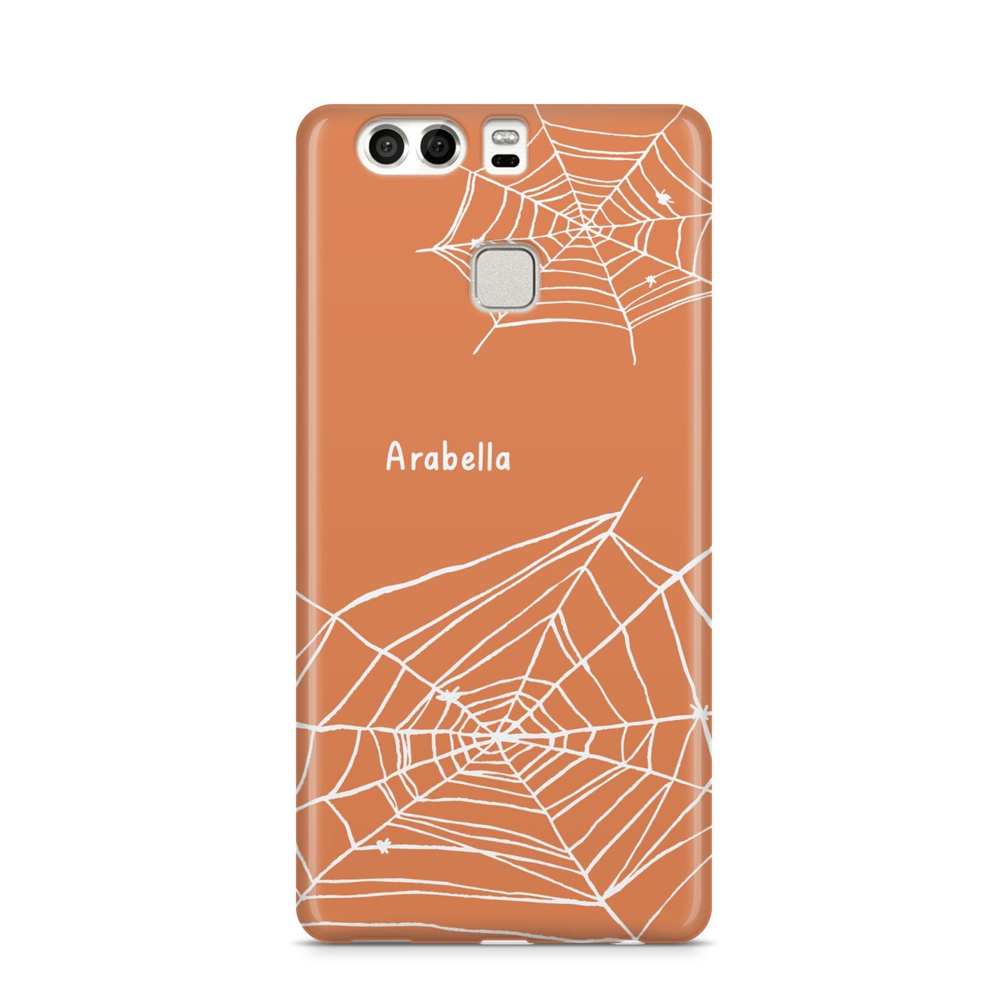 Personalised Orange Cobweb Huawei P9 Case