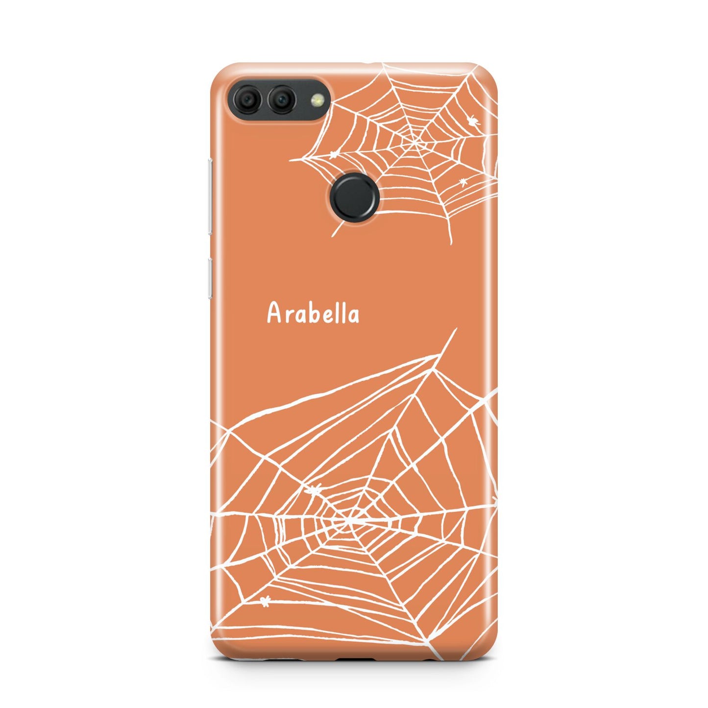 Personalised Orange Cobweb Huawei Y9 2018