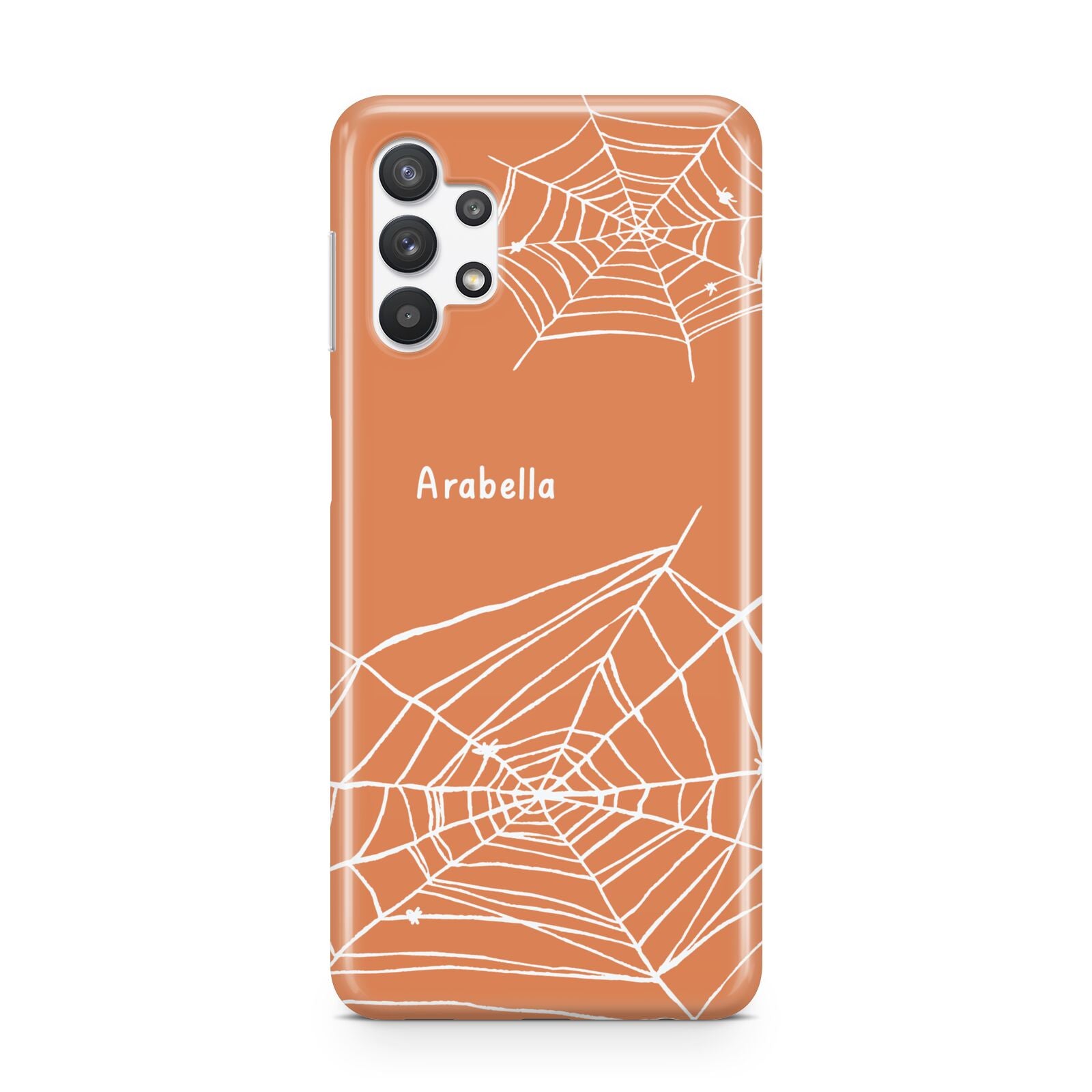 Personalised Orange Cobweb Samsung A32 5G Case