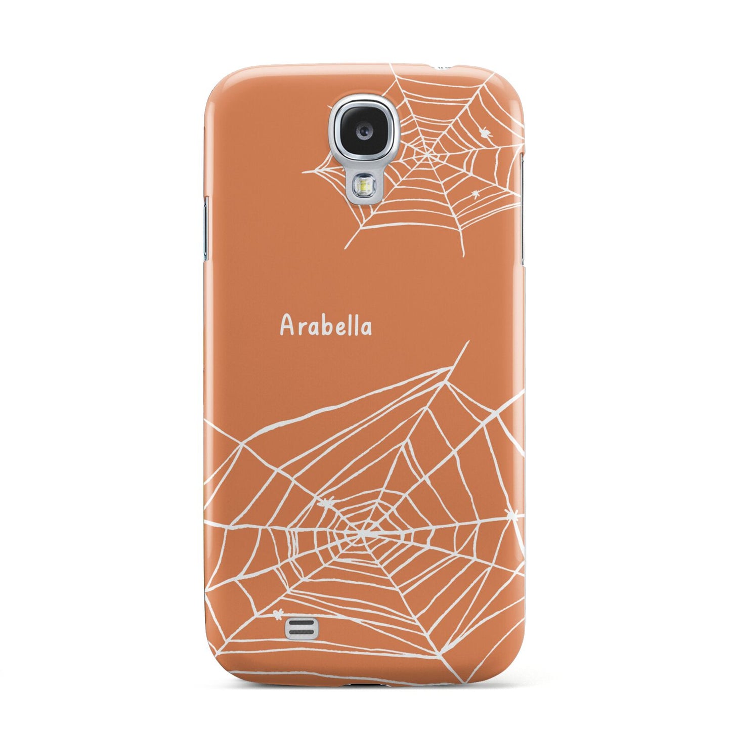 Personalised Orange Cobweb Samsung Galaxy S4 Case