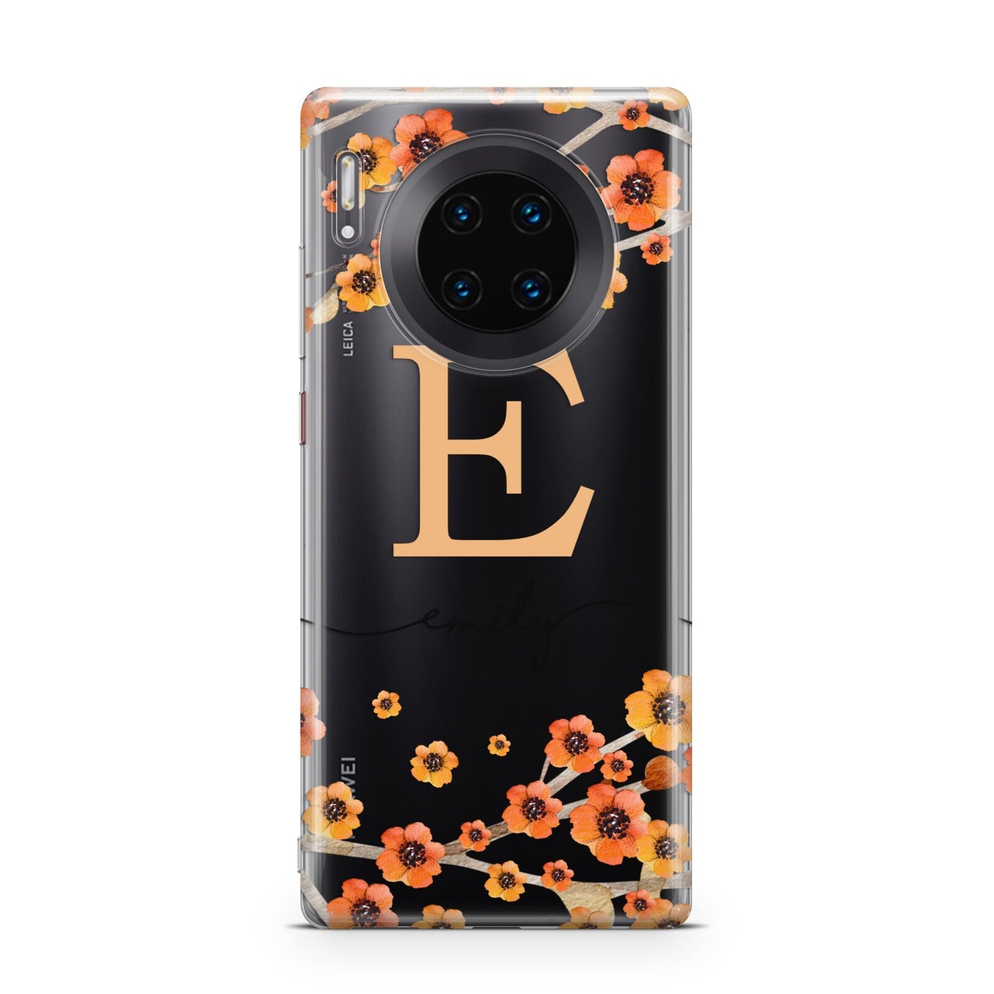 Personalised Orange Flowers Huawei Mate 30 Pro Phone Case