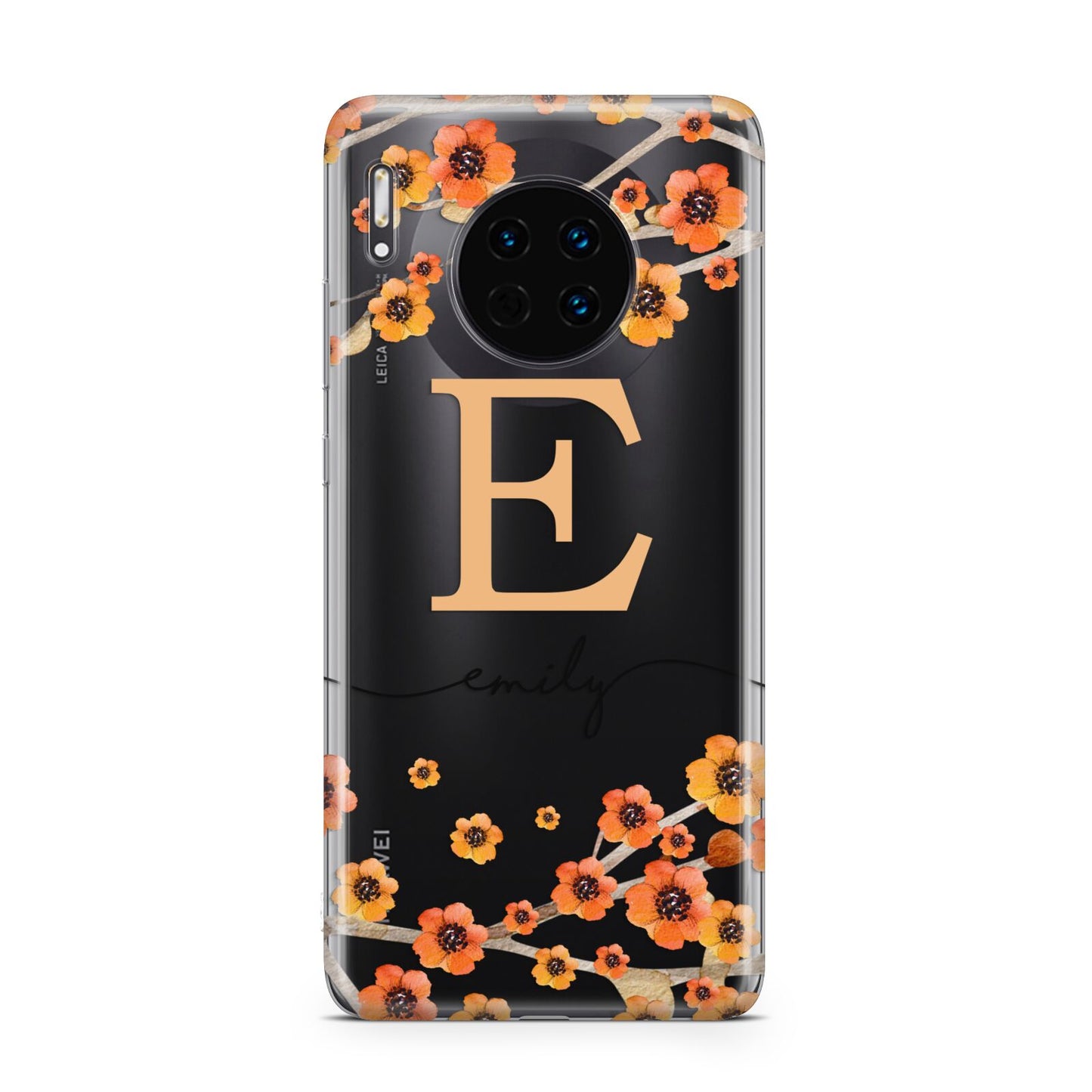 Personalised Orange Flowers Huawei Mate 30