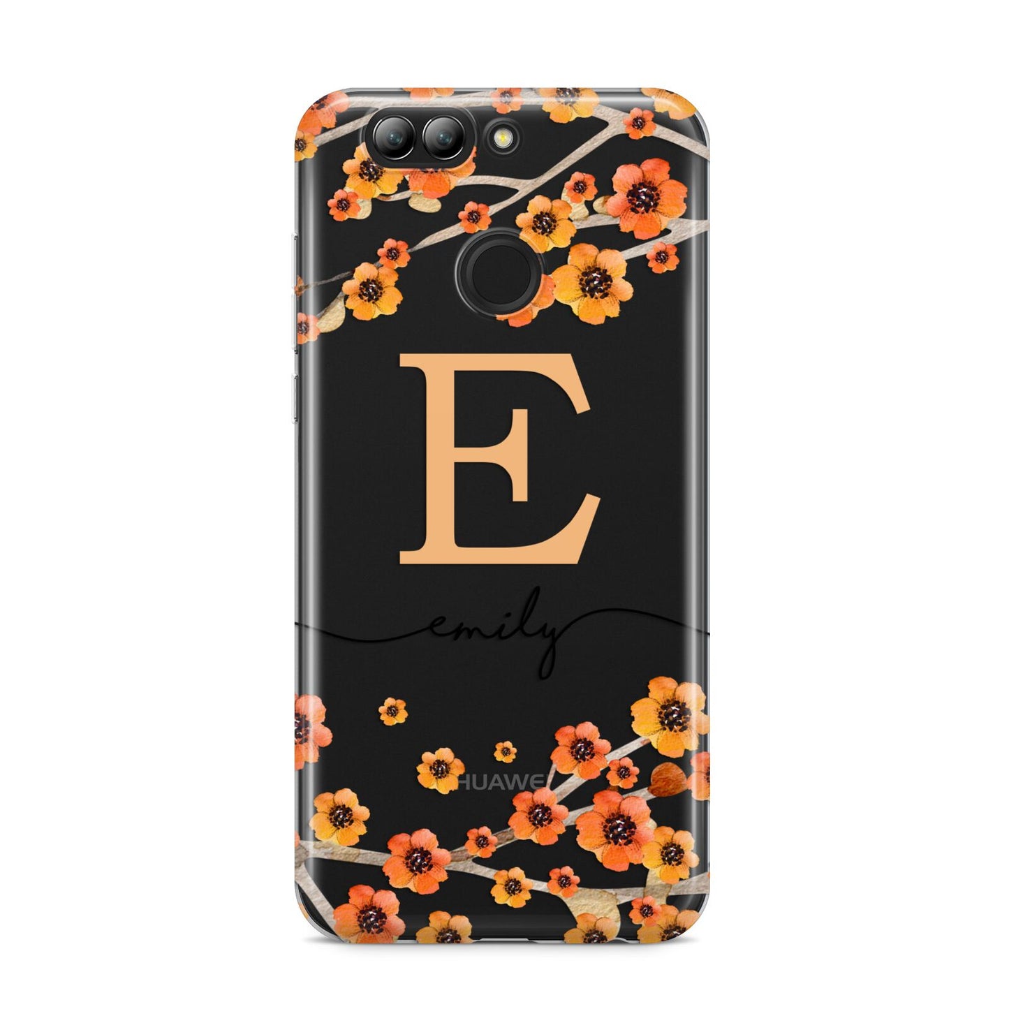 Personalised Orange Flowers Huawei Nova 2s Phone Case