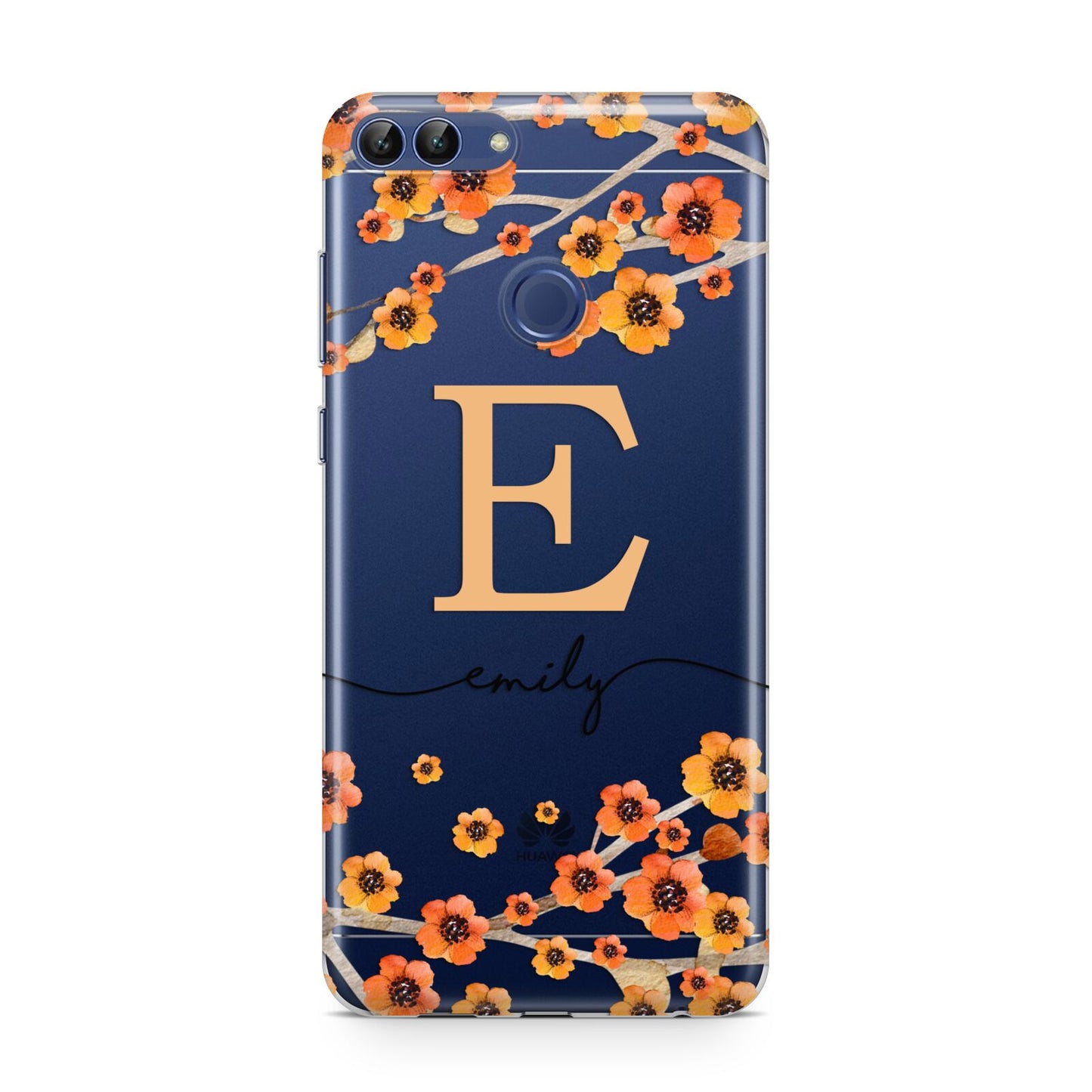 Personalised Orange Flowers Huawei P Smart Case