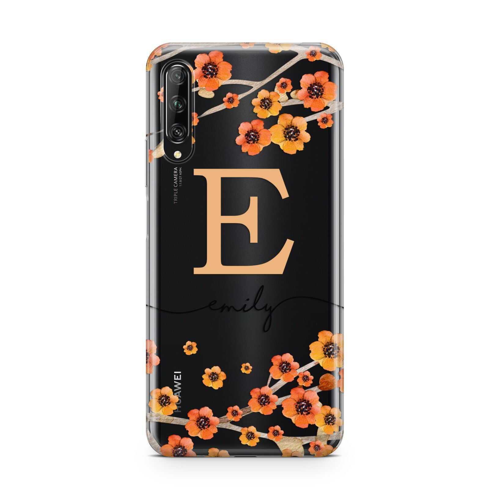 Personalised Orange Flowers Huawei P Smart Pro 2019