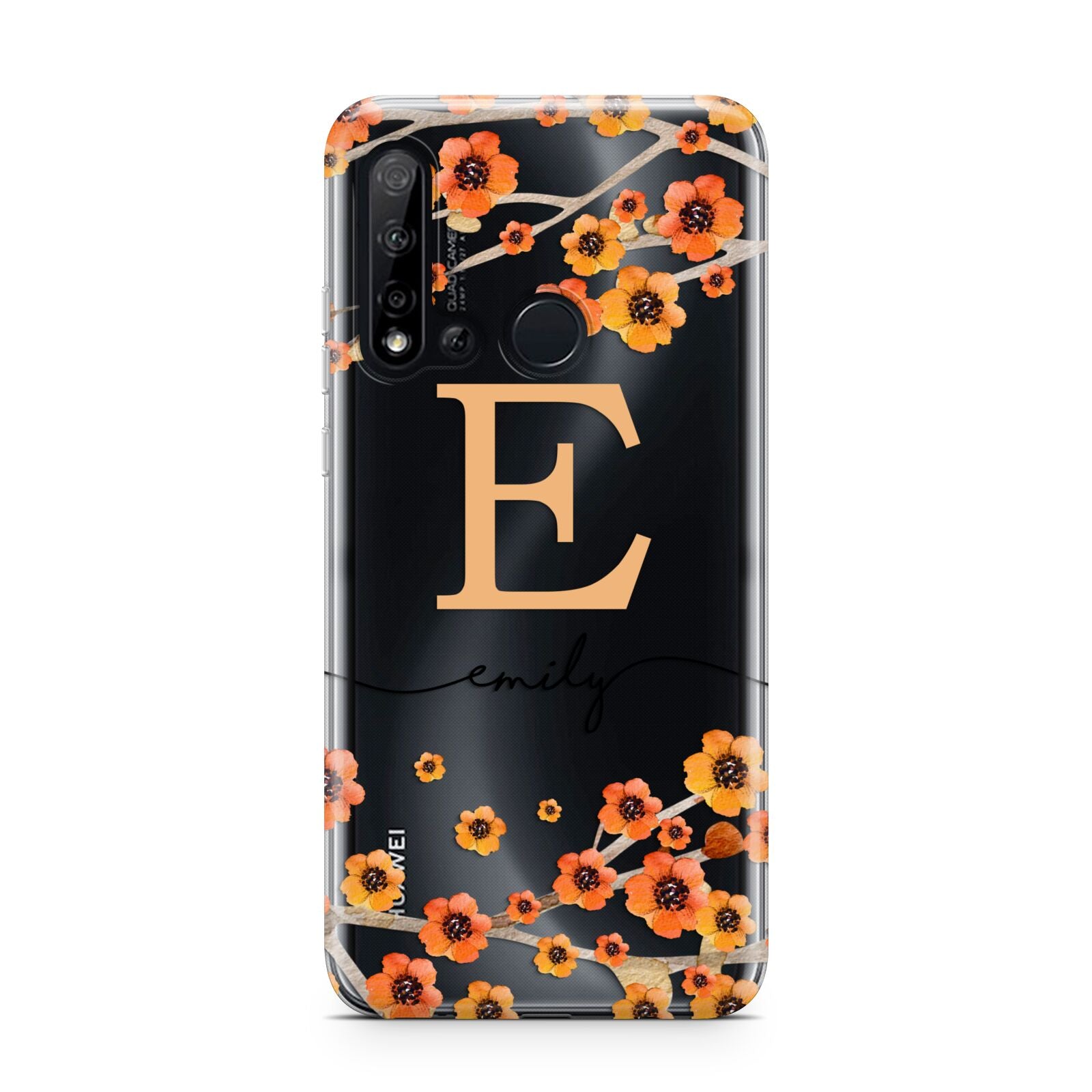 Personalised Orange Flowers Huawei P20 Lite 5G Phone Case