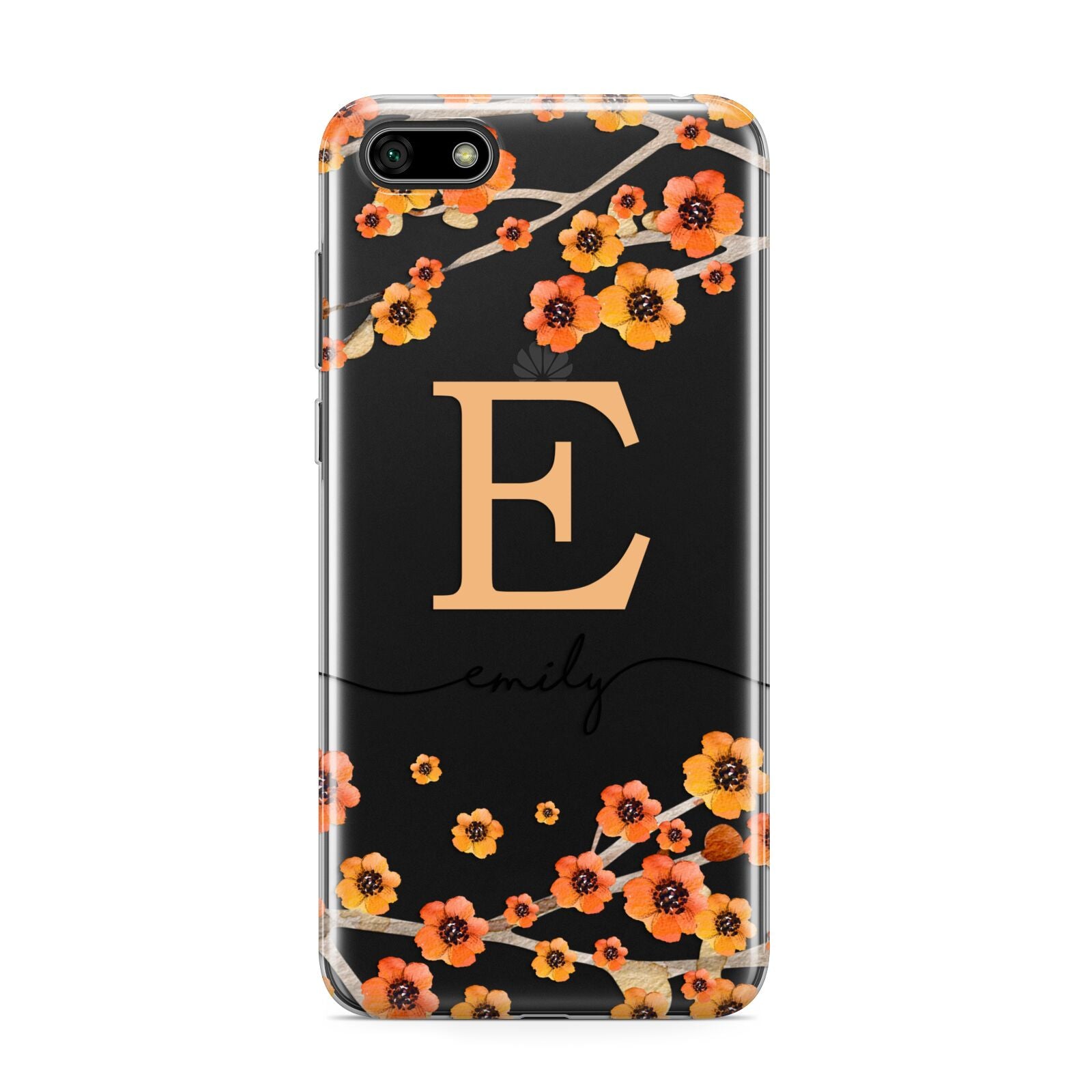 Personalised Orange Flowers Huawei Y5 Prime 2018 Phone Case