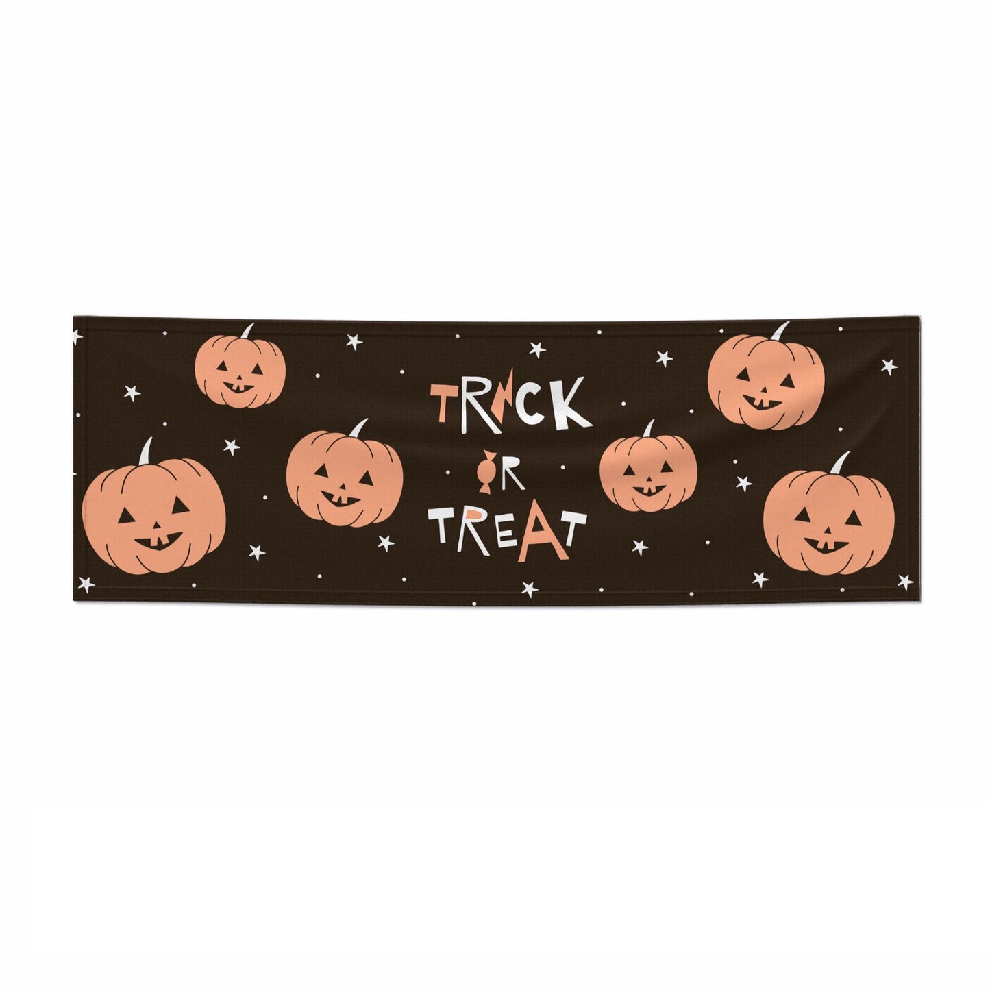 Personalised Orange Pumpkin 6x2 Paper Banner