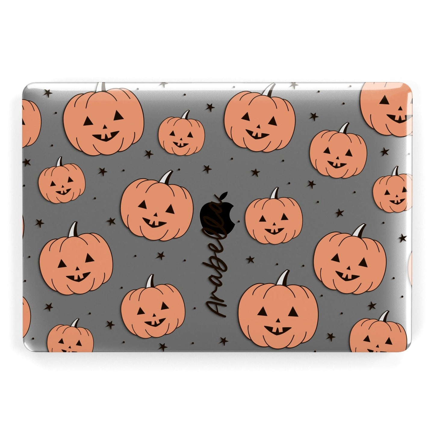 Personalised Orange Pumpkin Apple MacBook Case