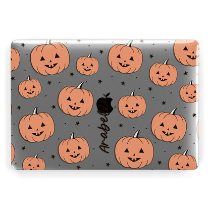 Personalised Orange Pumpkin Apple MacBook Case