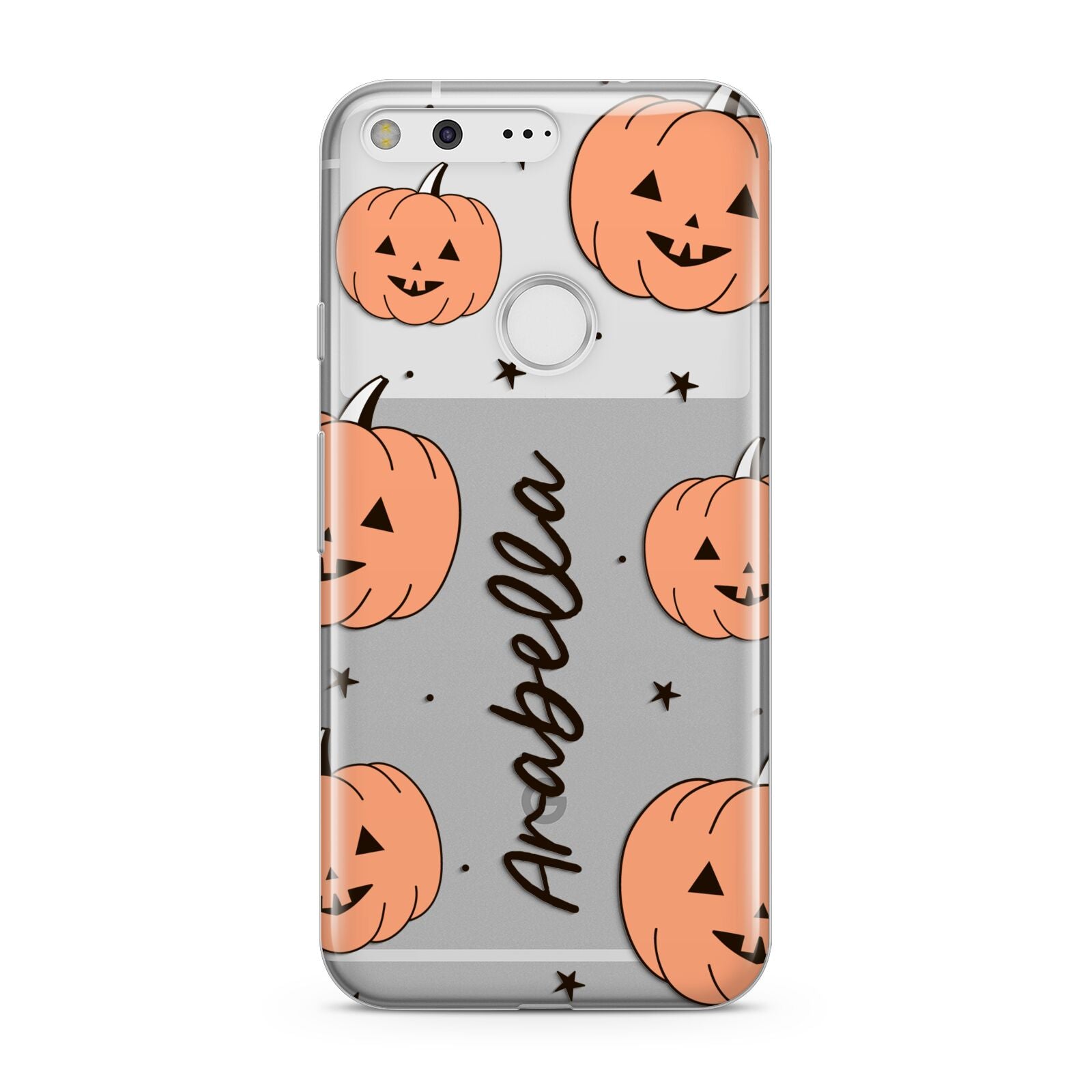 Personalised Orange Pumpkin Google Pixel Case