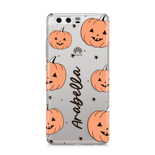 Personalised Orange Pumpkin Huawei P10 Phone Case